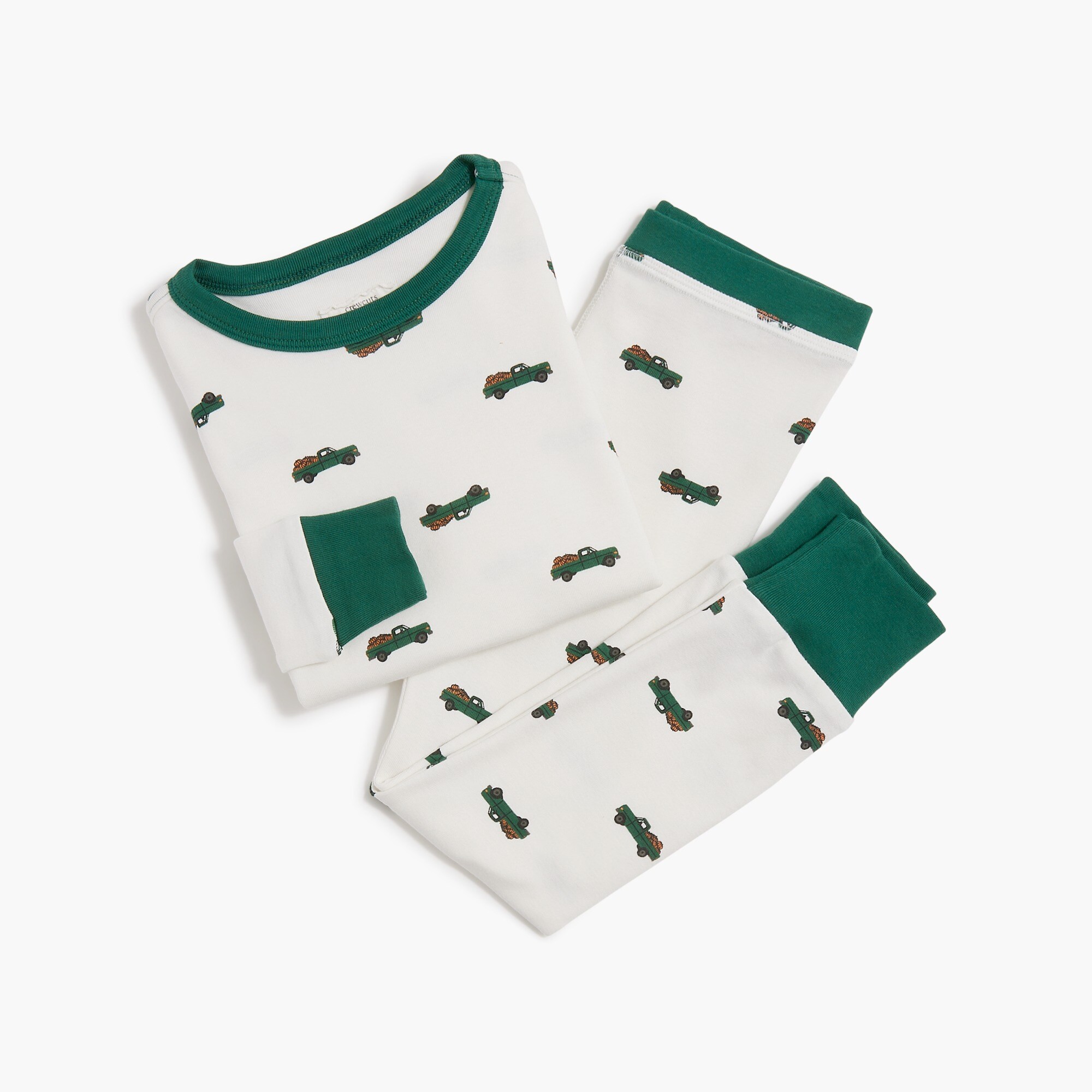 boys' long-sleeve pumpkin truck sleep set for boys