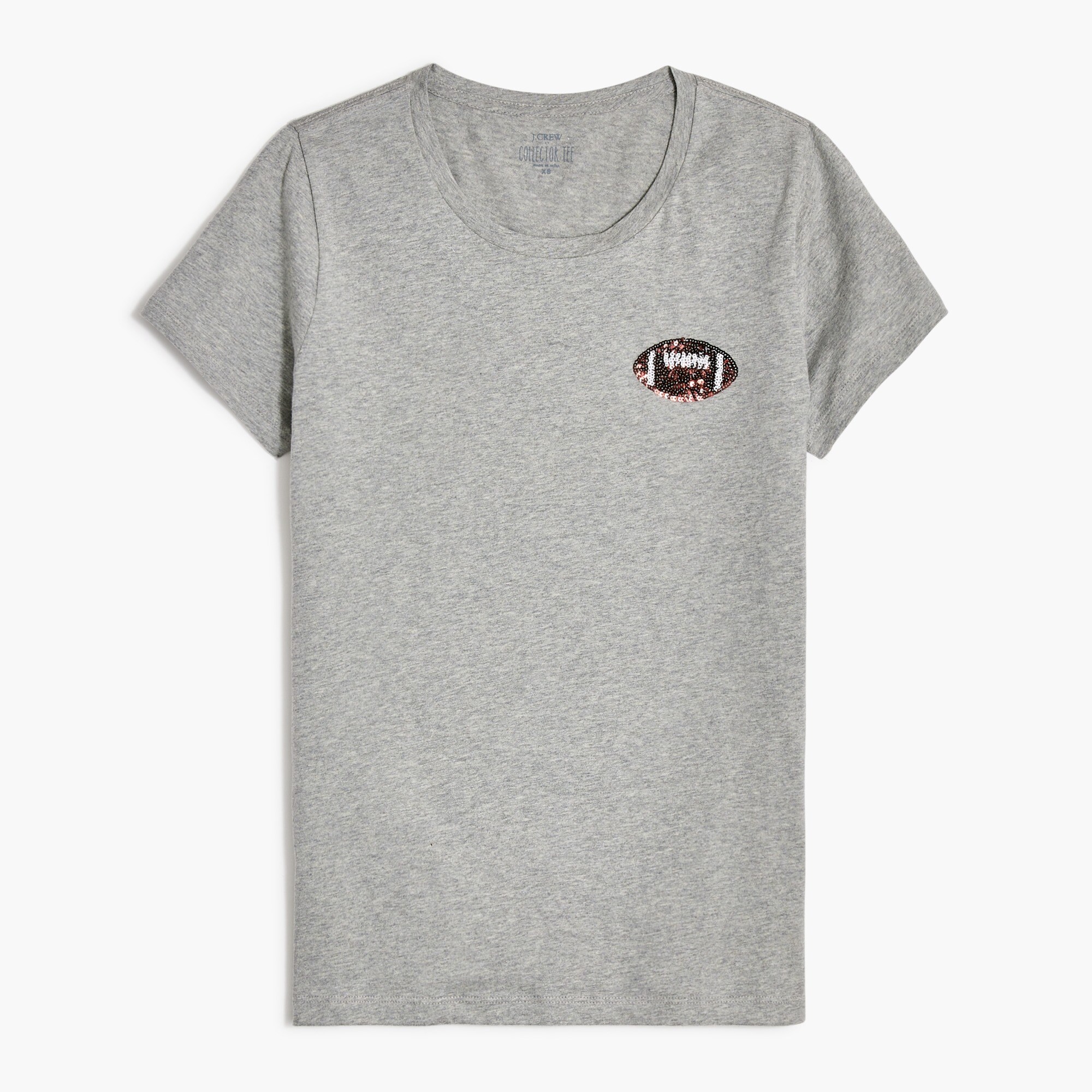 Embellished football graphic tee