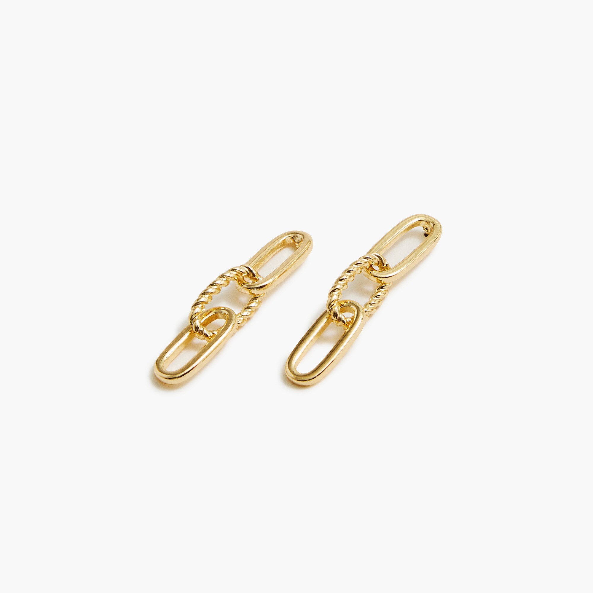 etched link statement earrings for women
