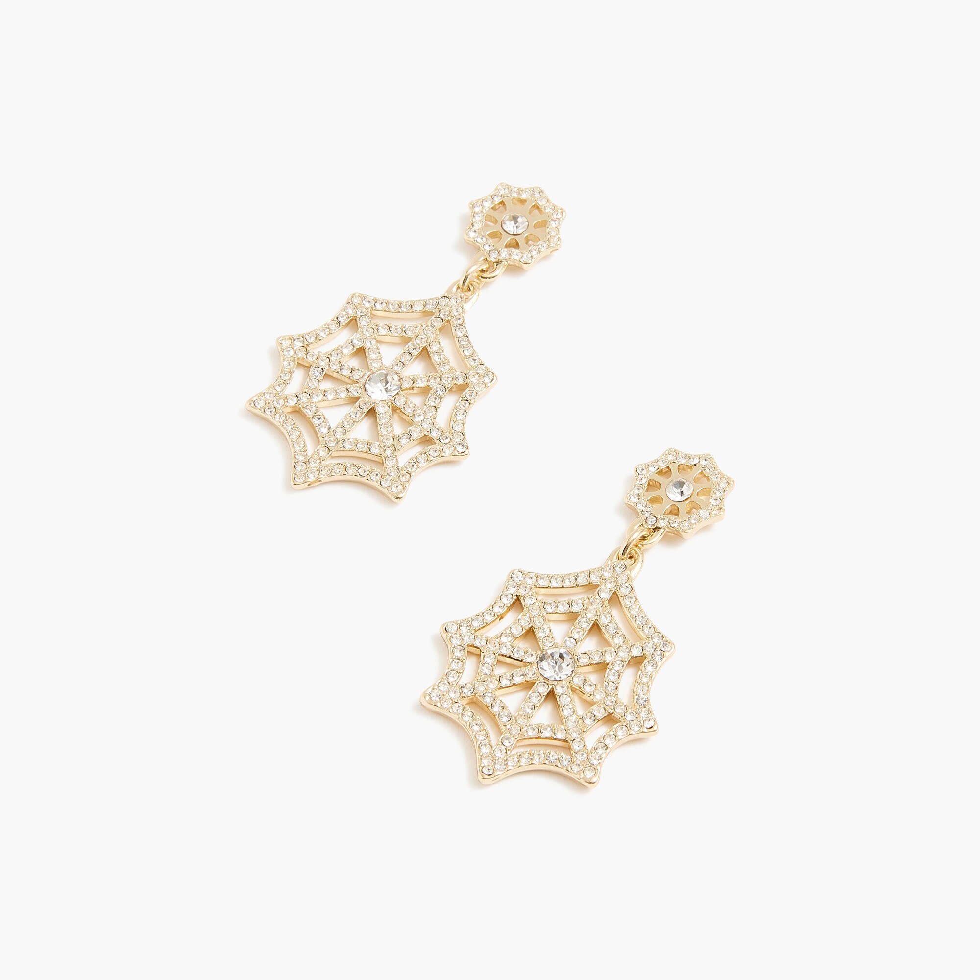 Pavé spiderweb statement earrings