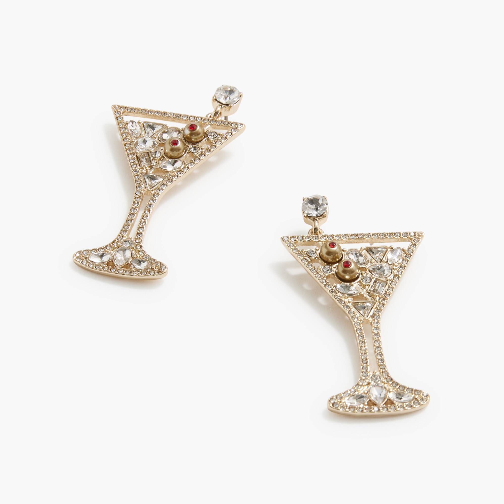 Martini statement earrings