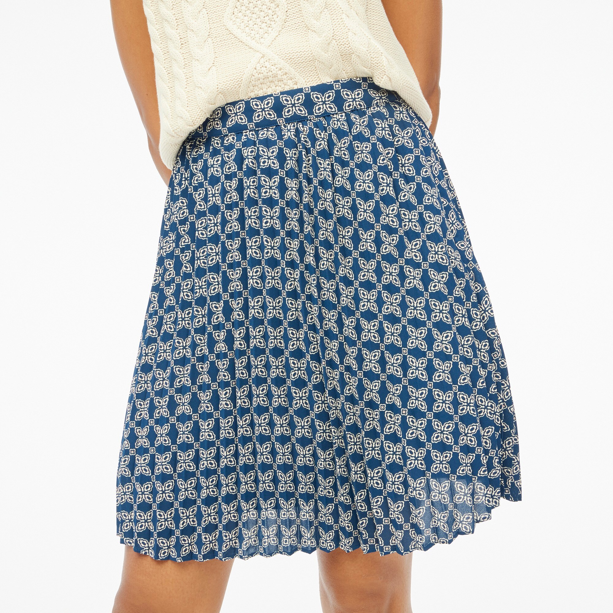 Pleated mini skirt