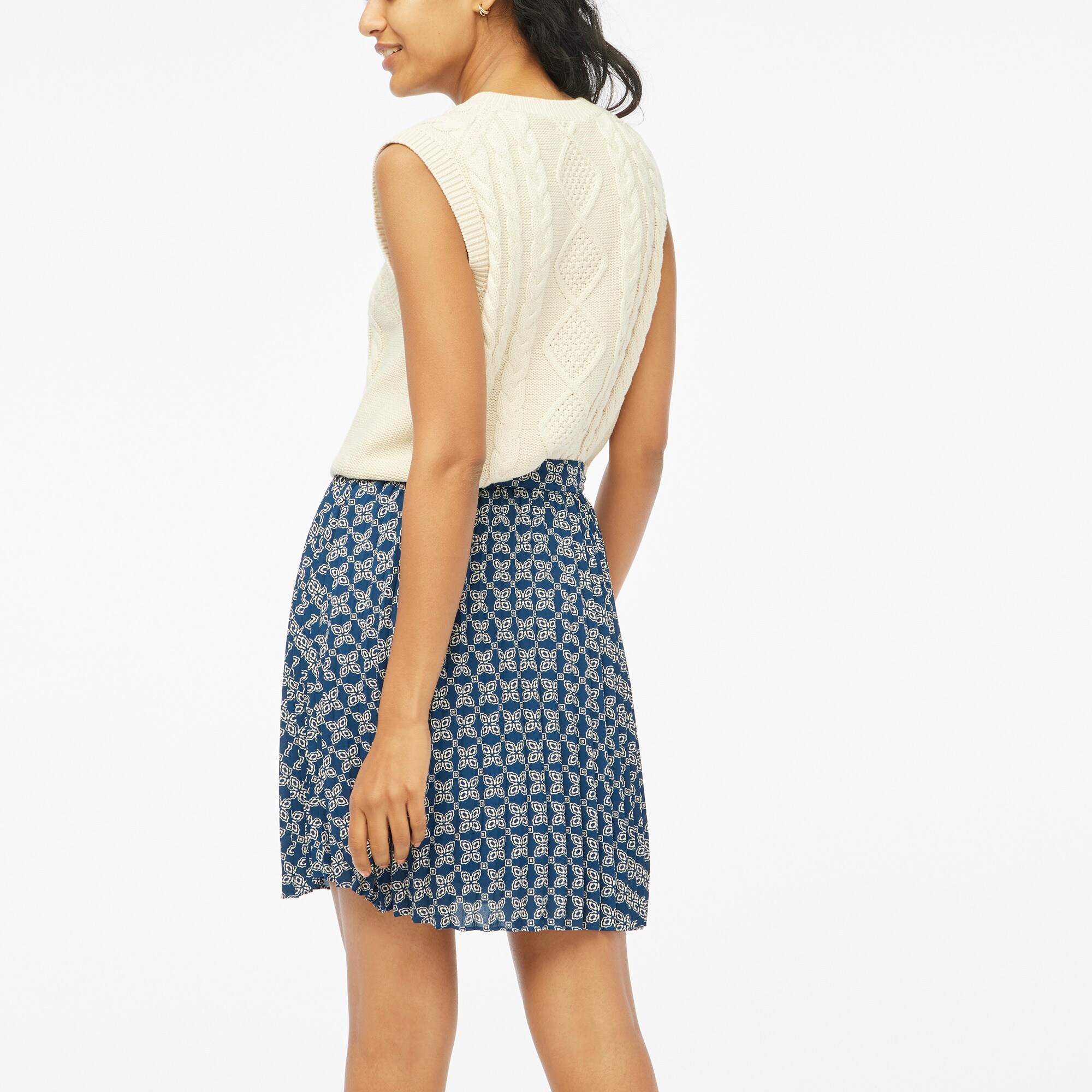 Pleated mini skirt