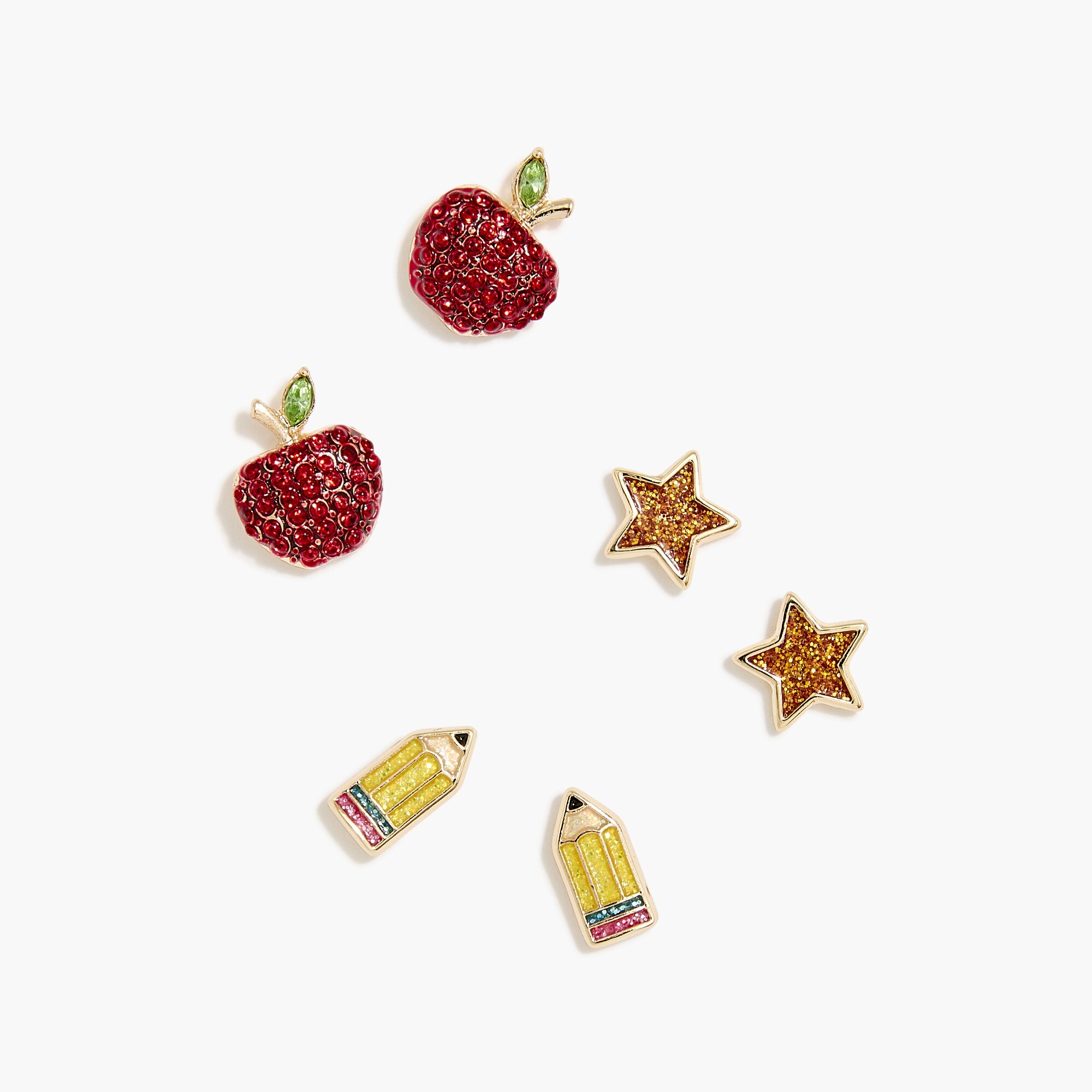  Back-to-school earrings set-of-three