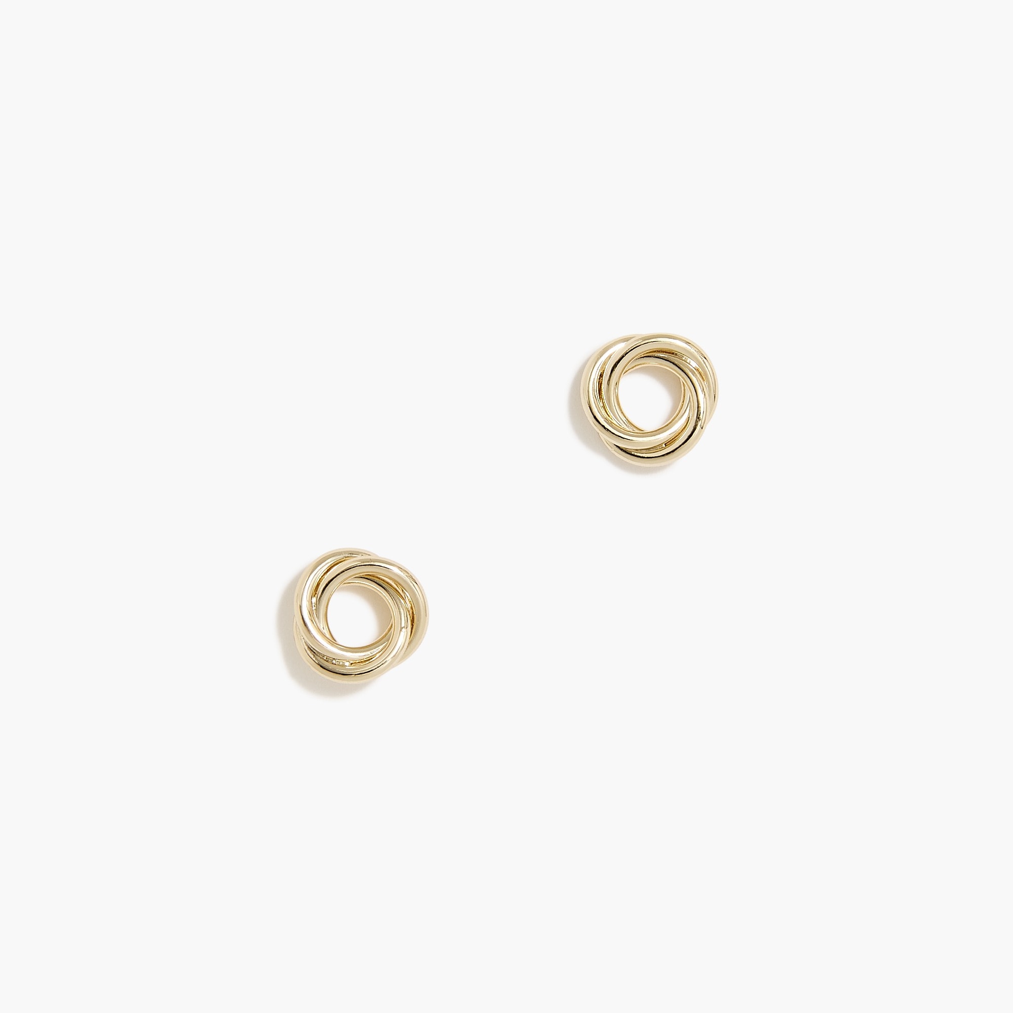 womens Gold basket circle studs