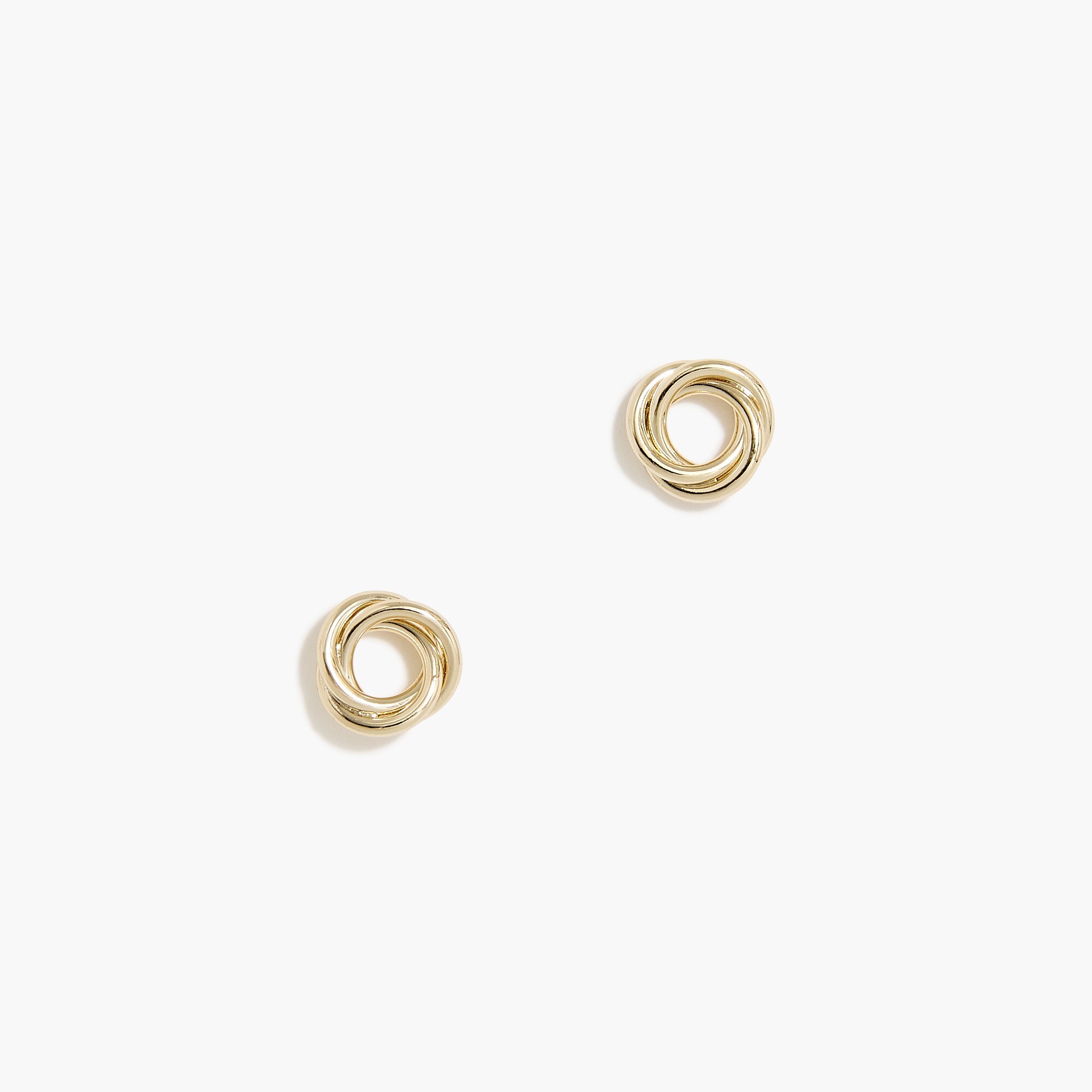 gold basket circle studs for women