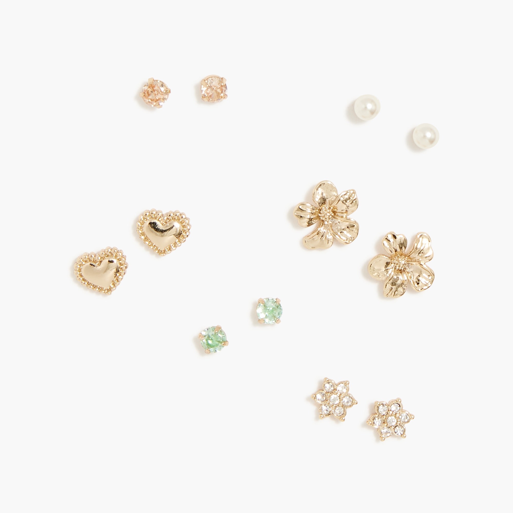 Factory Floral Stud Earrings Set of six For Women