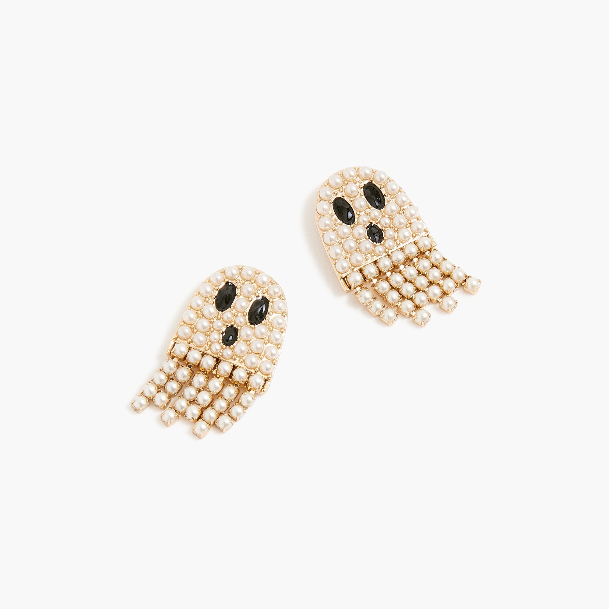 womens Pearl ghost stud earrings