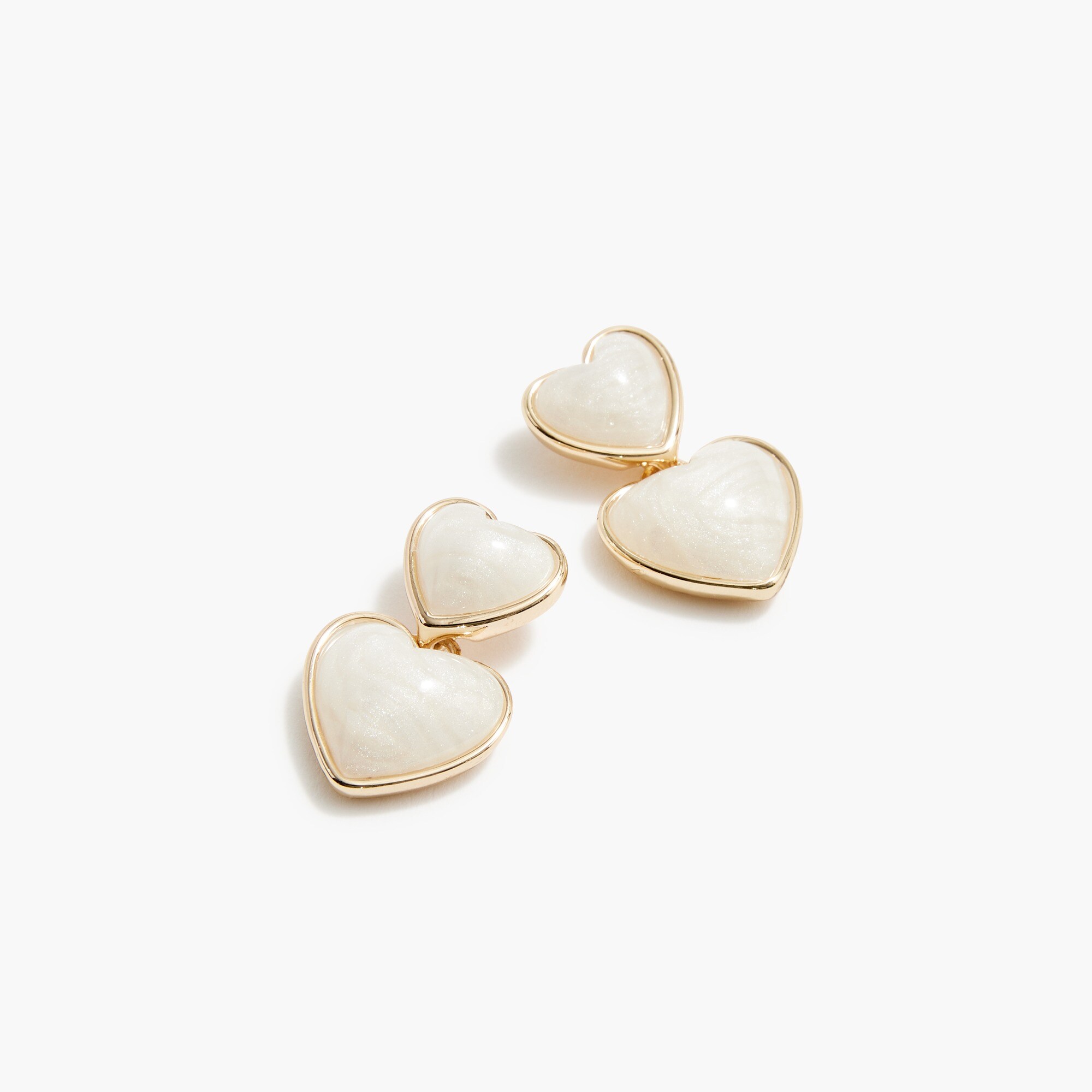 Pearl hearts statement earrings