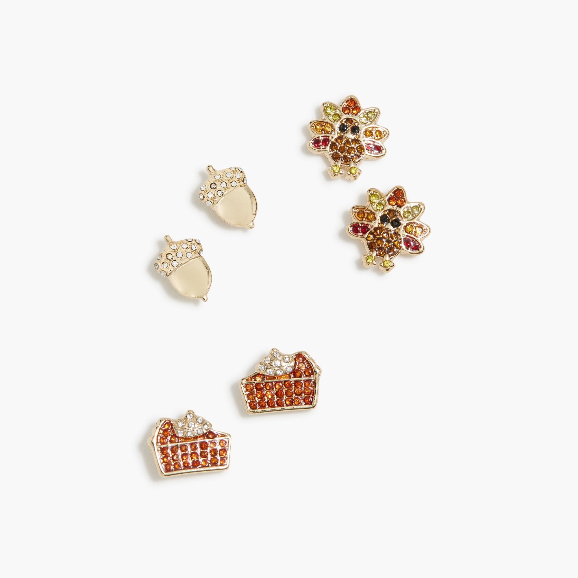Thanksgiving stud earrings set-of-three