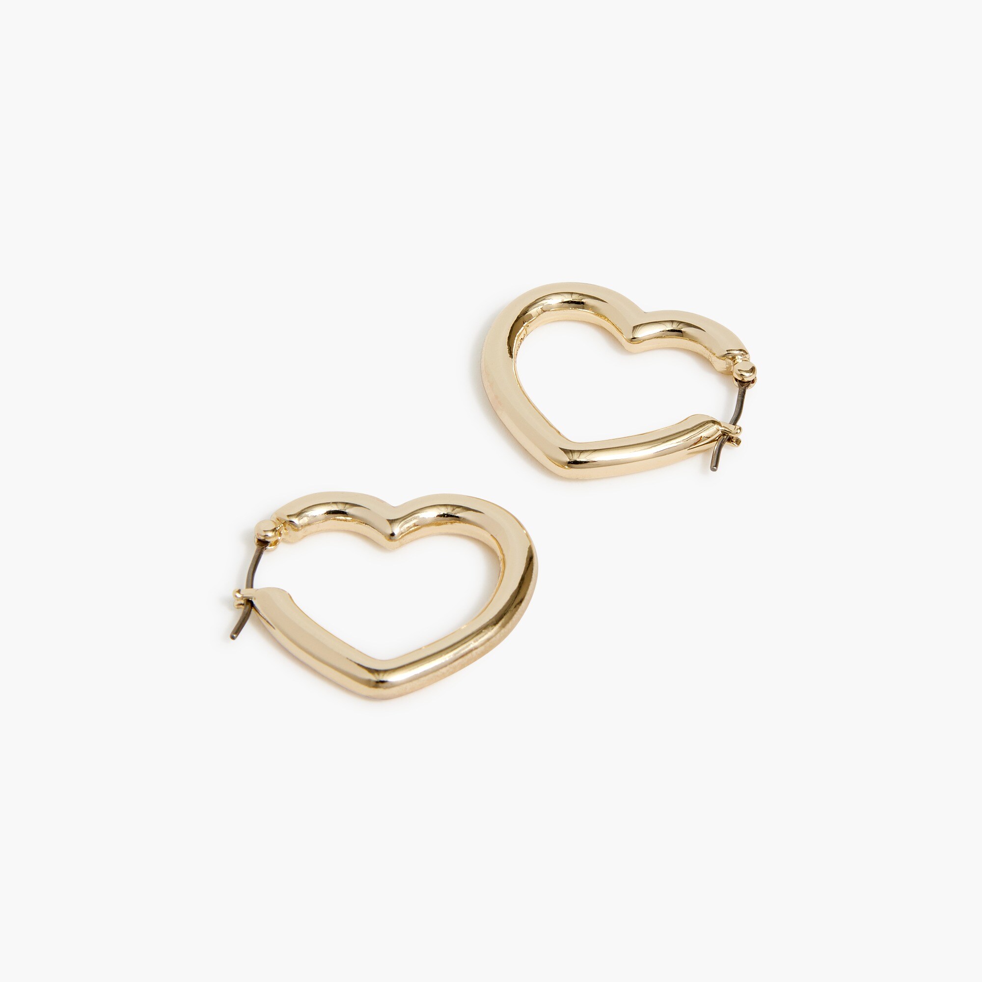 gold heart hoop earrings for women