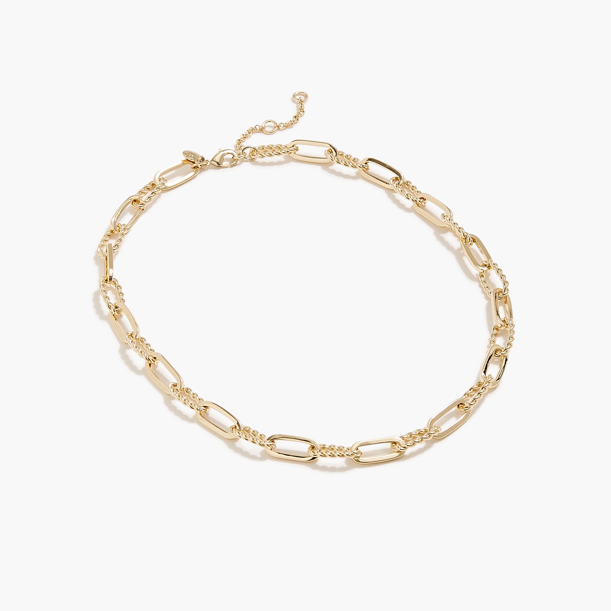 Etched link chain necklace