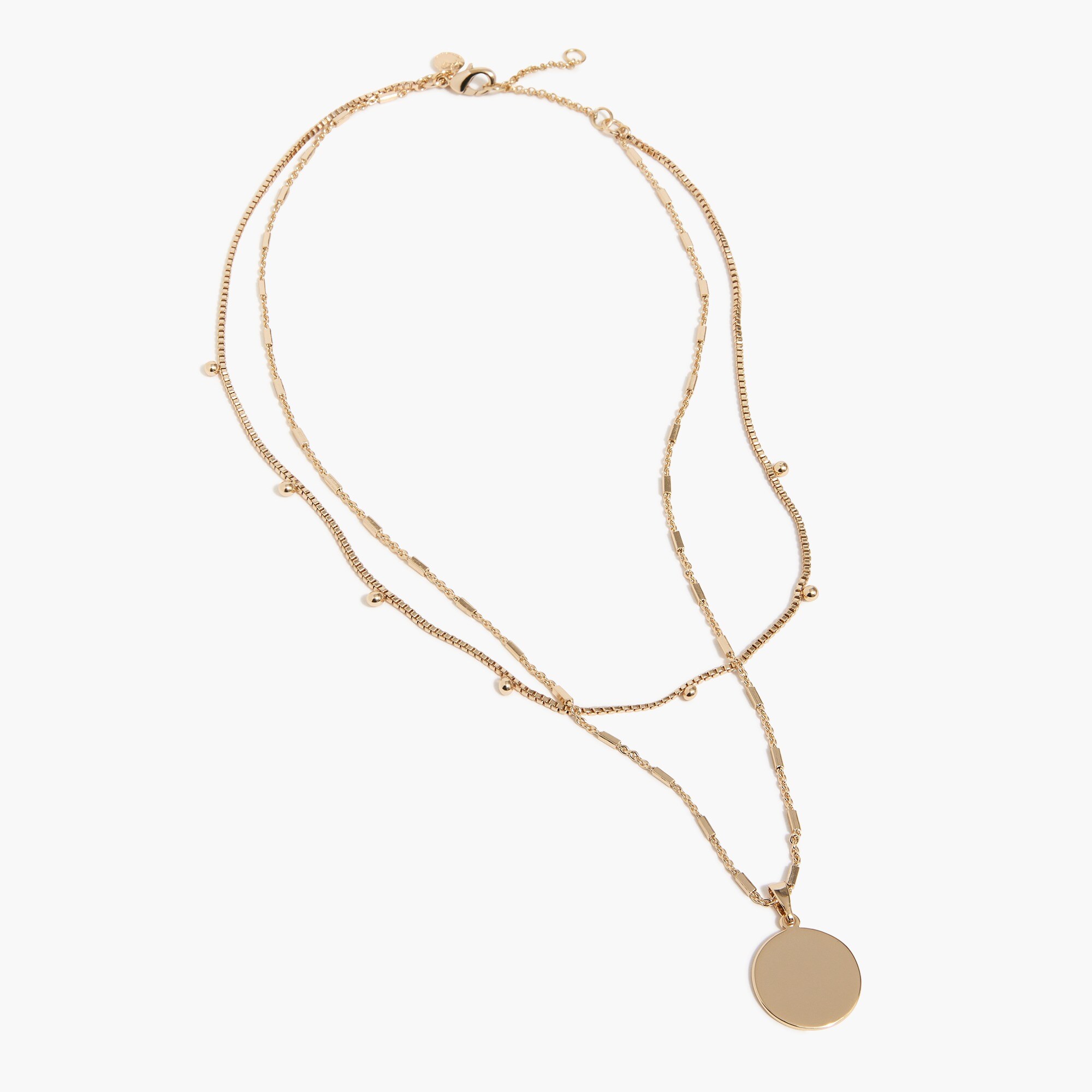 double-layer coin necklace for women