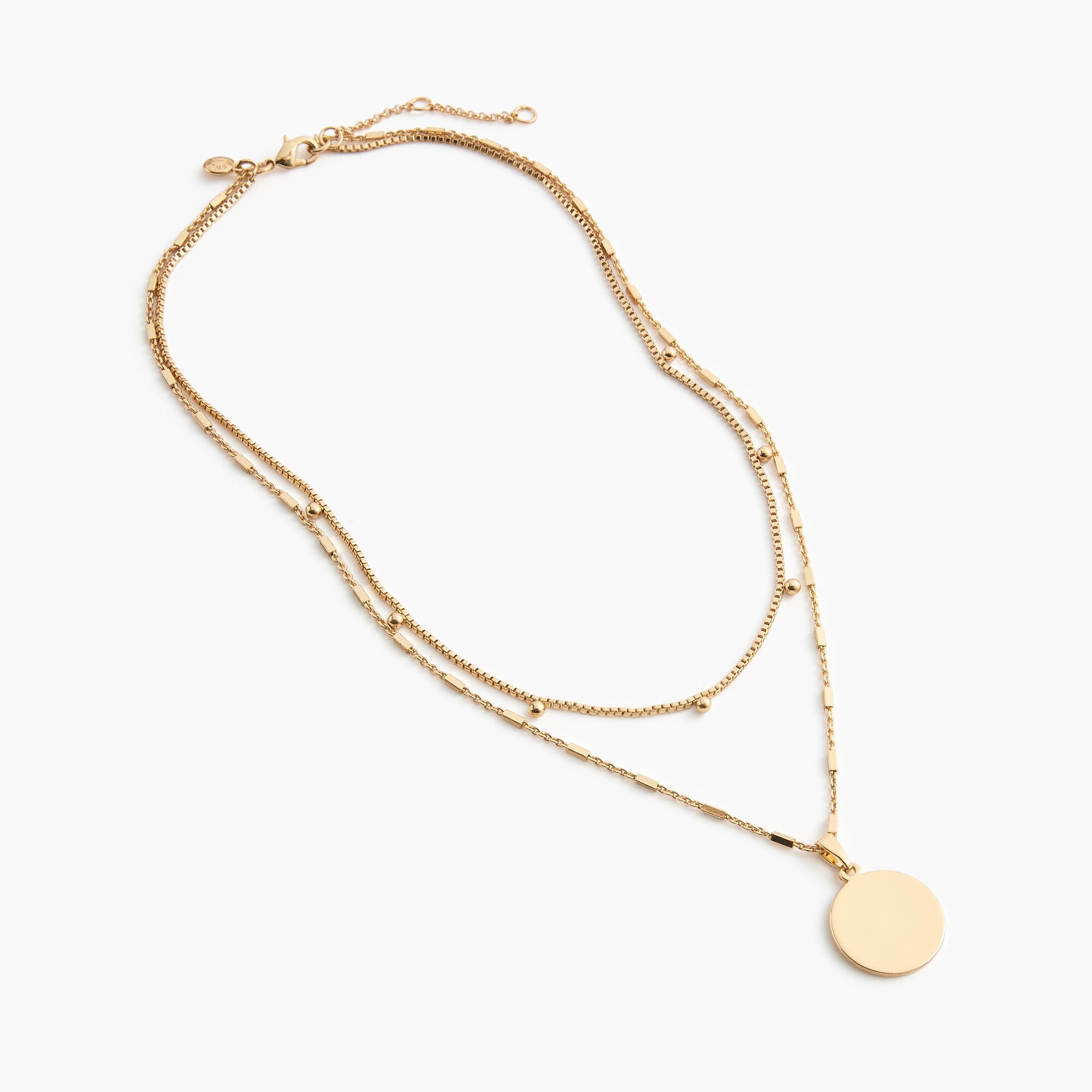 womens Double-layer coin necklace