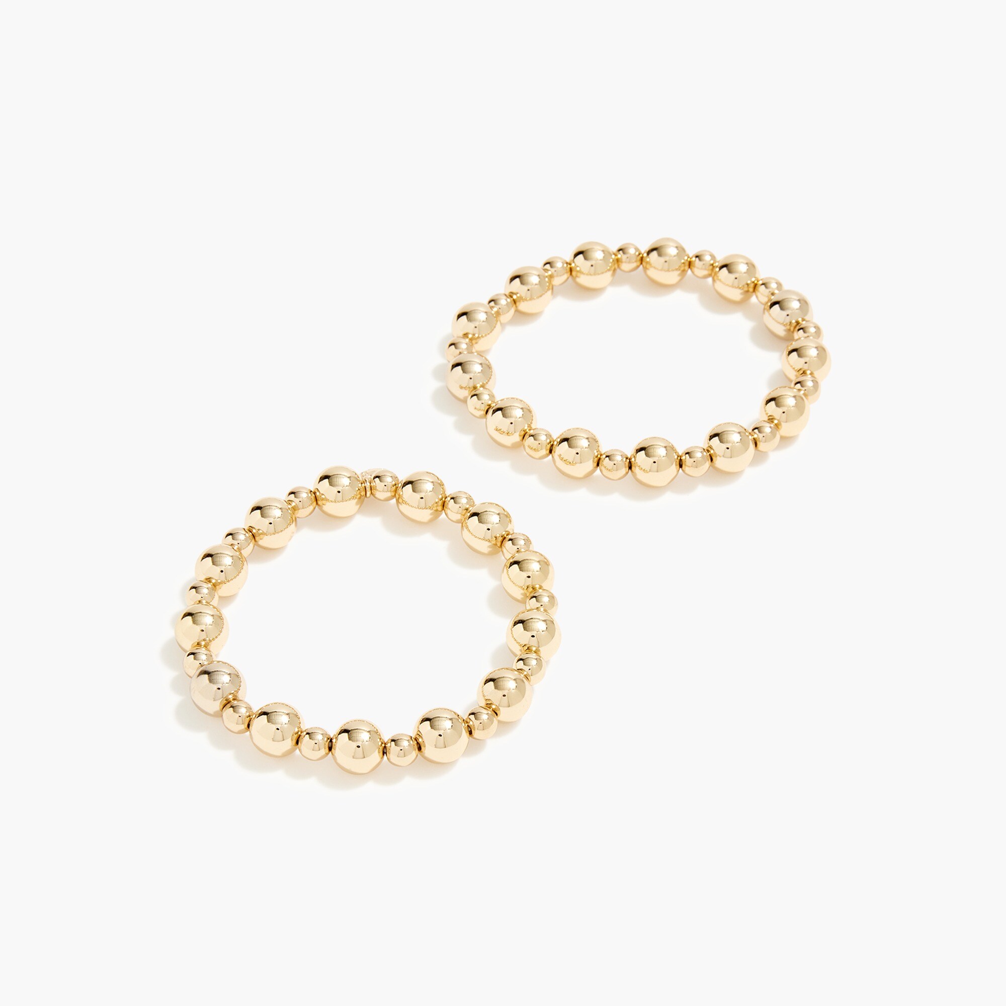 Bauble circle stretch bracelets set-of-two