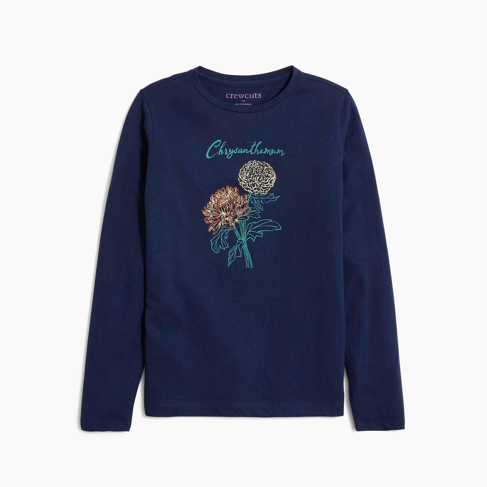 Girls' chrysanthemum graphic tee