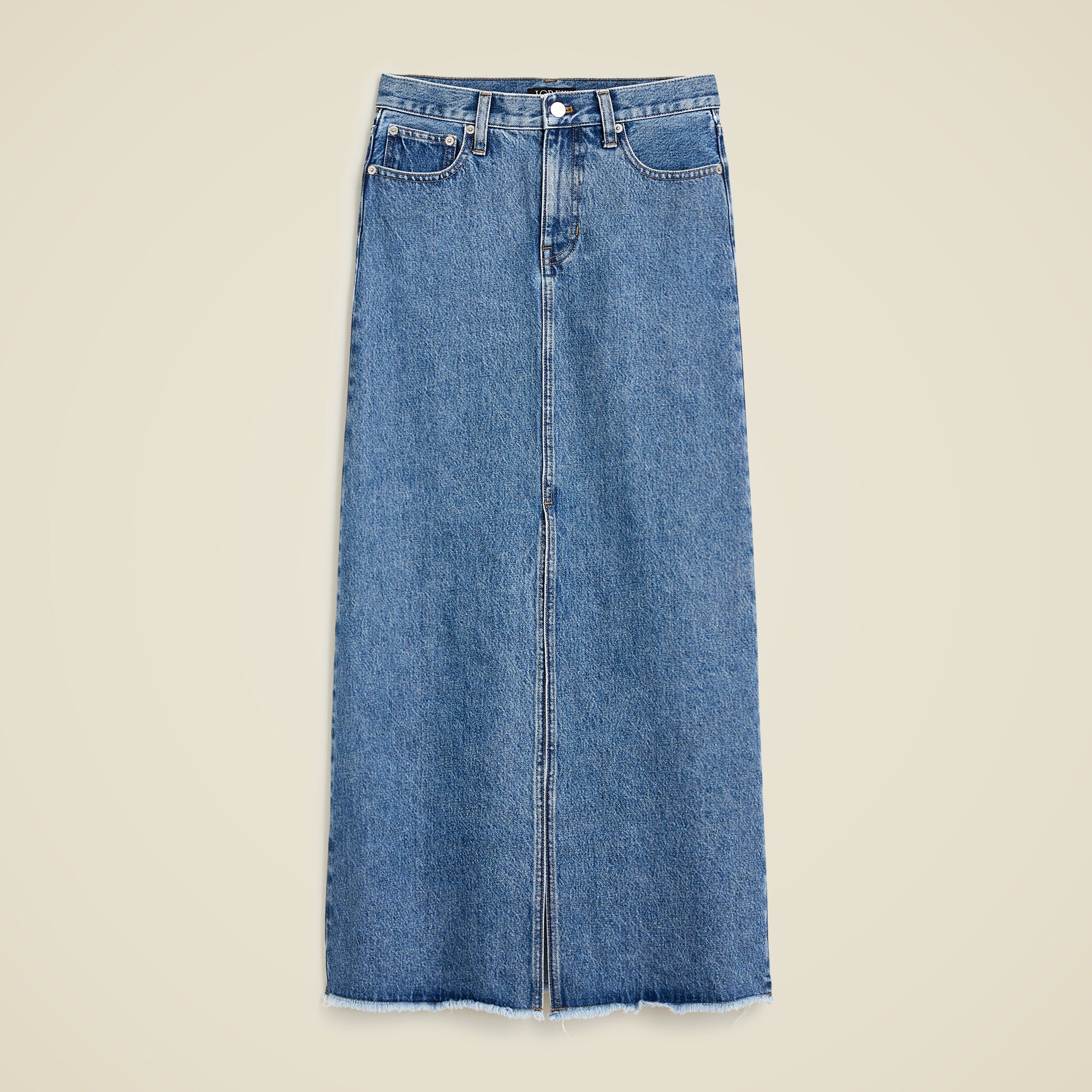 Classic denim maxi skirt