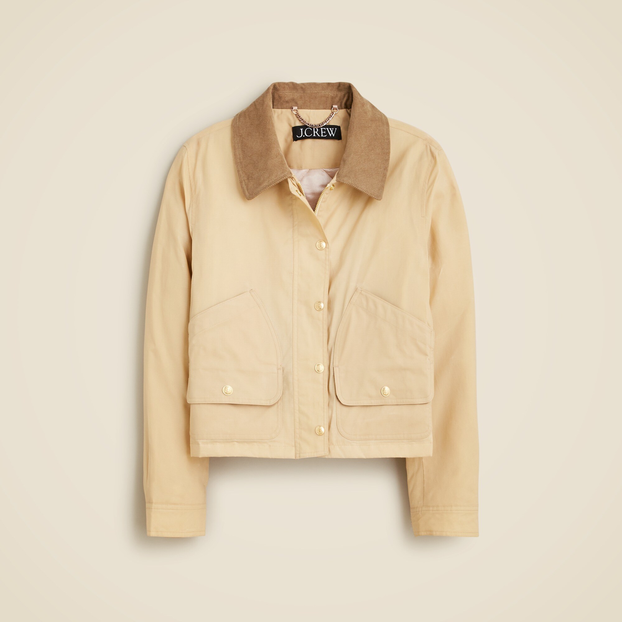 Women's short Barn Jacket™ in English ripstop cotton