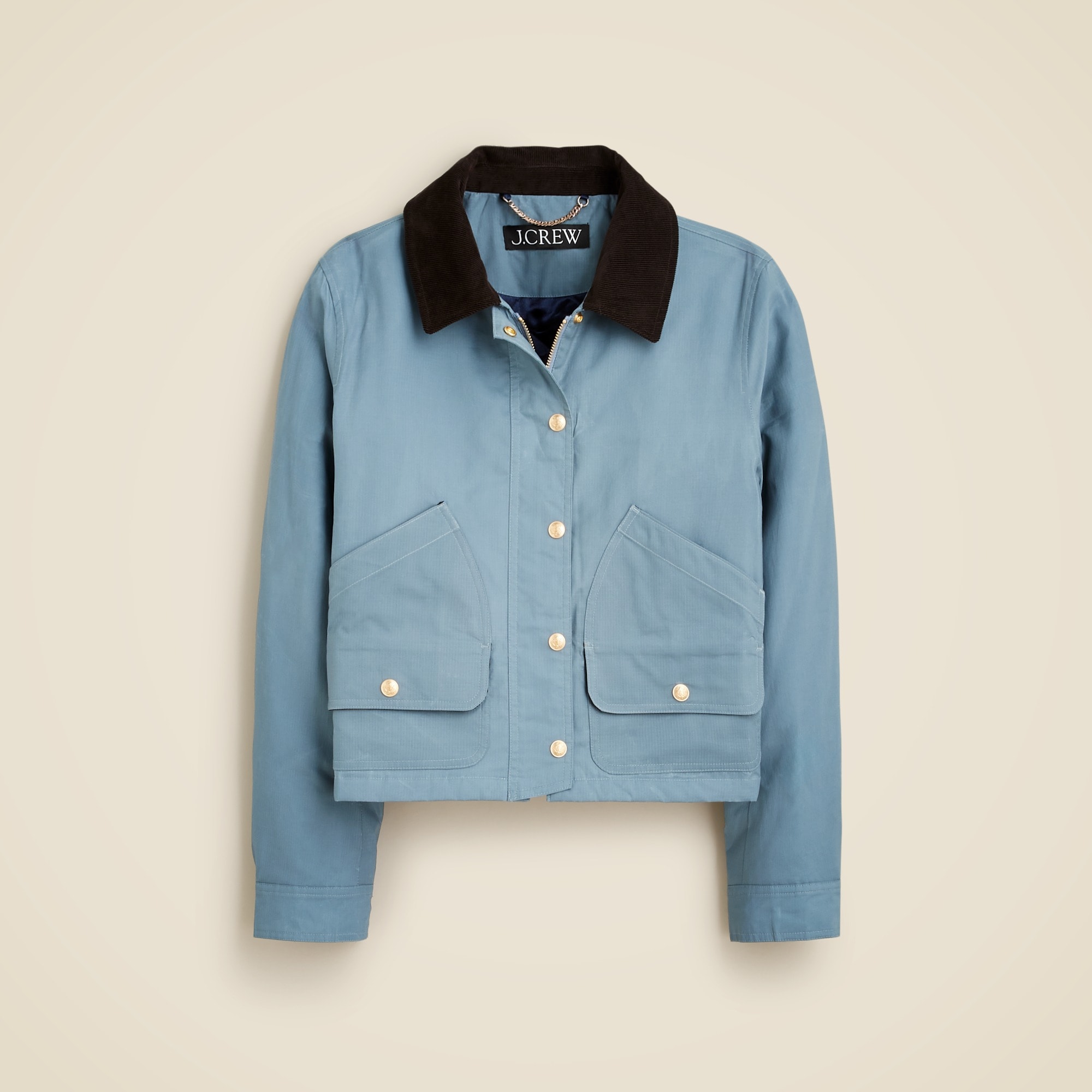 Short Barn Jacket™ In English Ripstop Cotton For Women | J.Crew