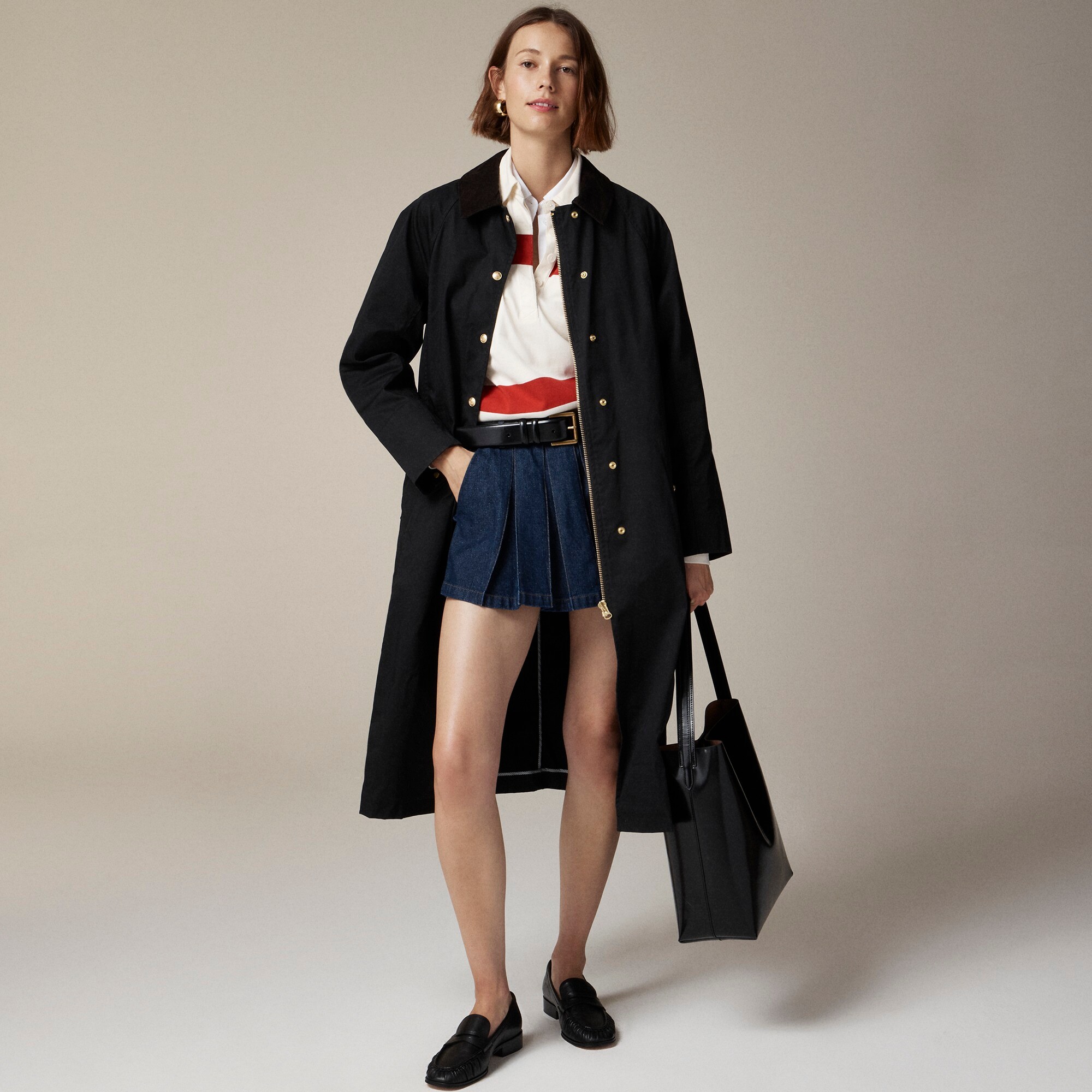 Long Barn Jacket™ in waxed cotton twill
