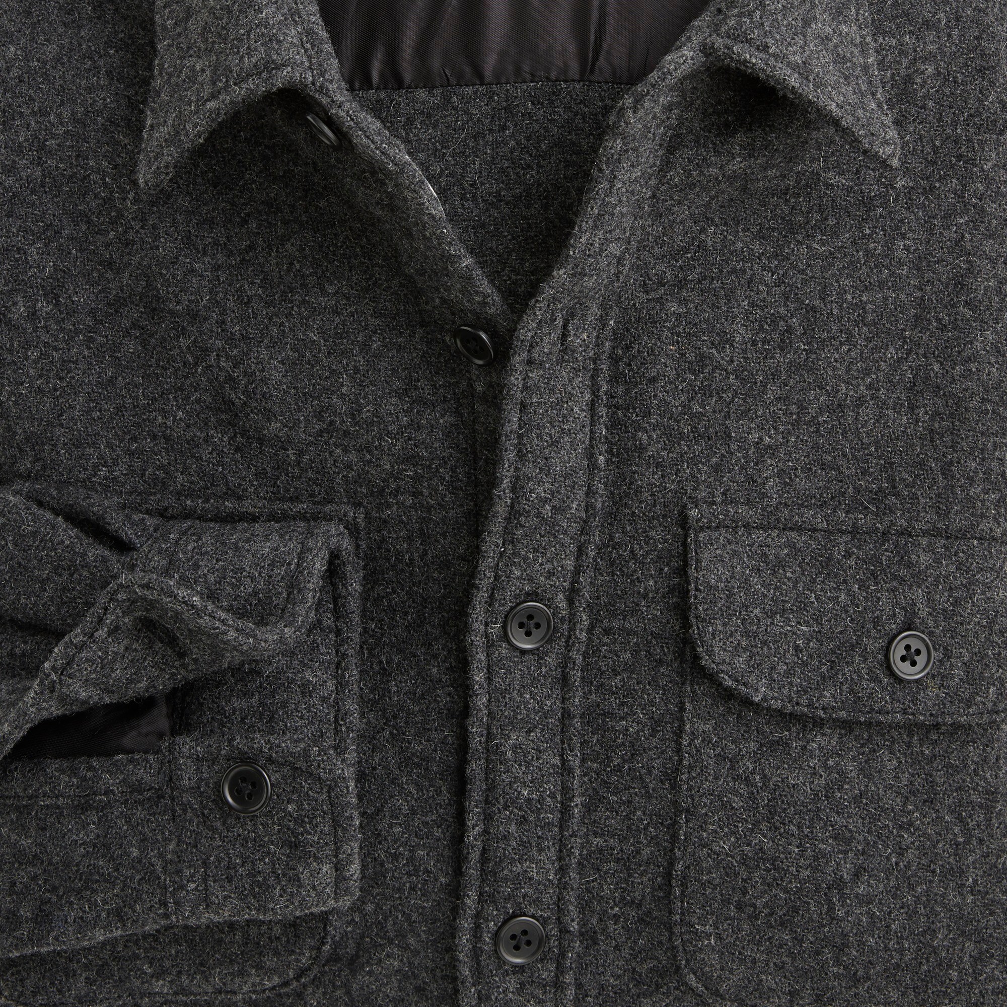 Brushed wool overshirt