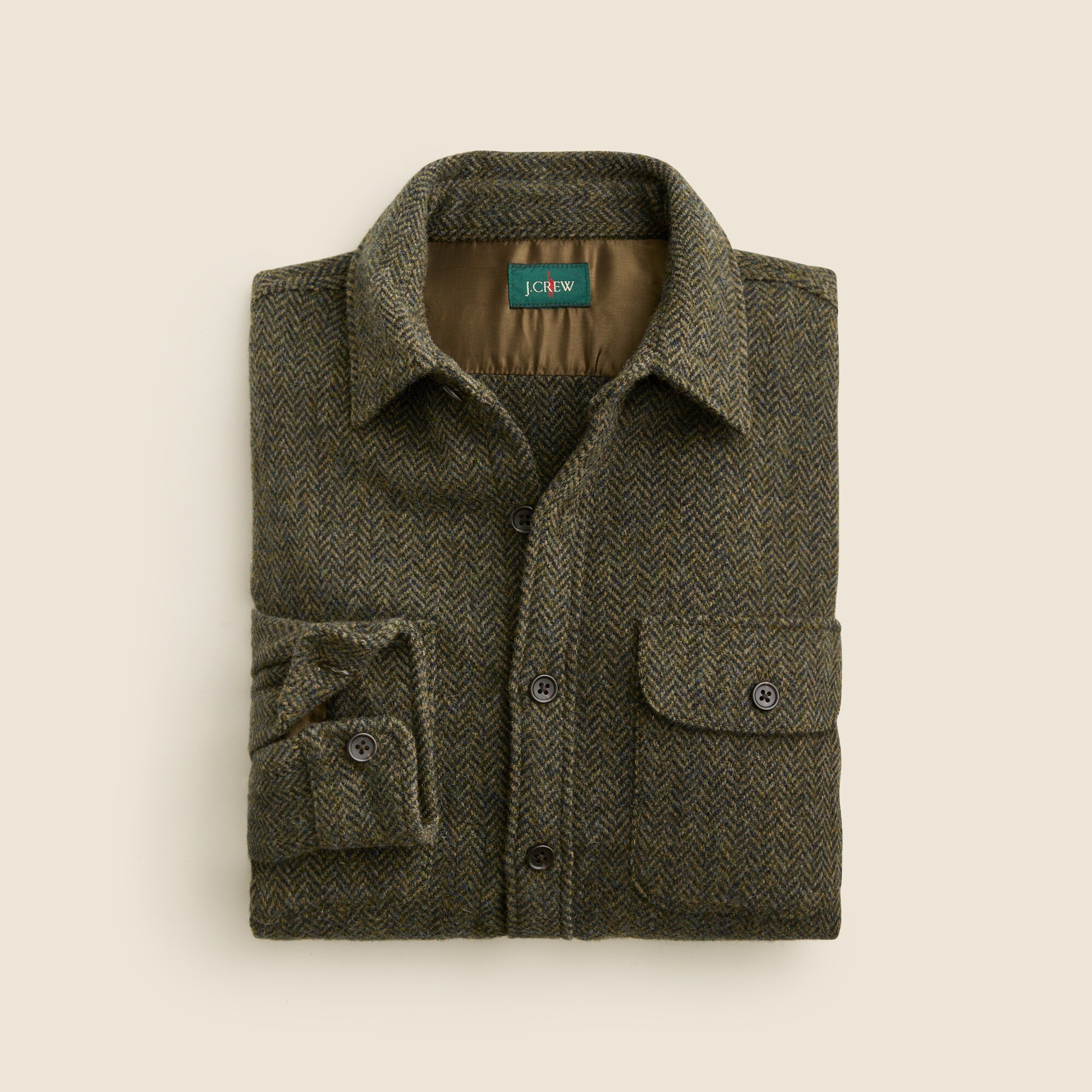 Brushed wool overshirt