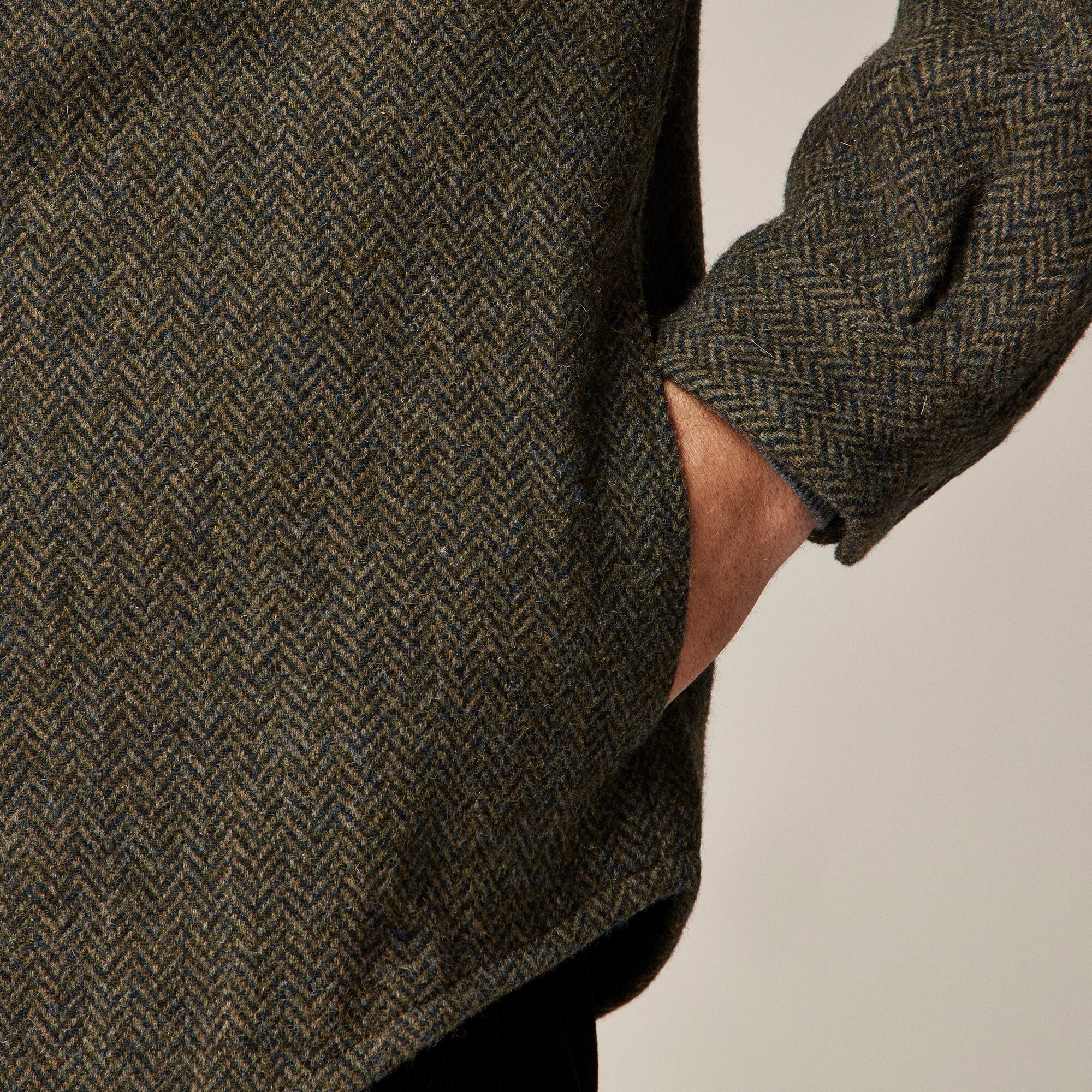 Brushed wool overshirt