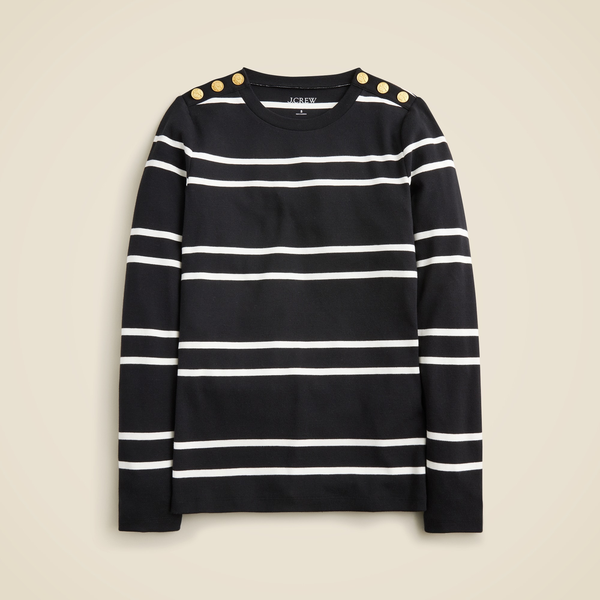 売れ筋商品|||トム テイラー デニム Tシャツ レディース トップス STRUCTURE WITH BUTTONS - Long sleeved top - white red stripe 207260624-1-cream