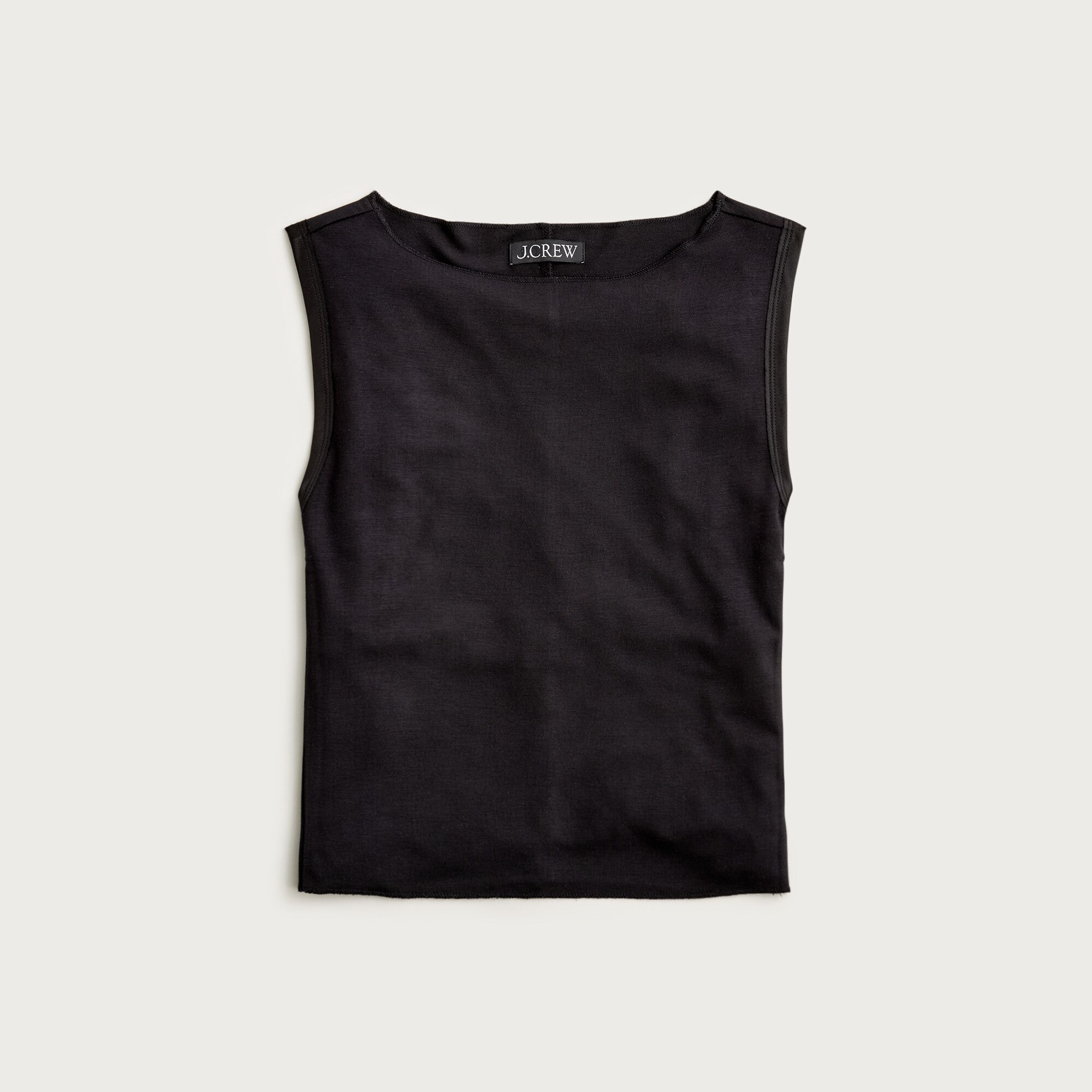 リミフゥ　20/-C Plain Stitch Chest Slit Tank XCVI Enna Tencel Twill Cinchable Side Split Tank