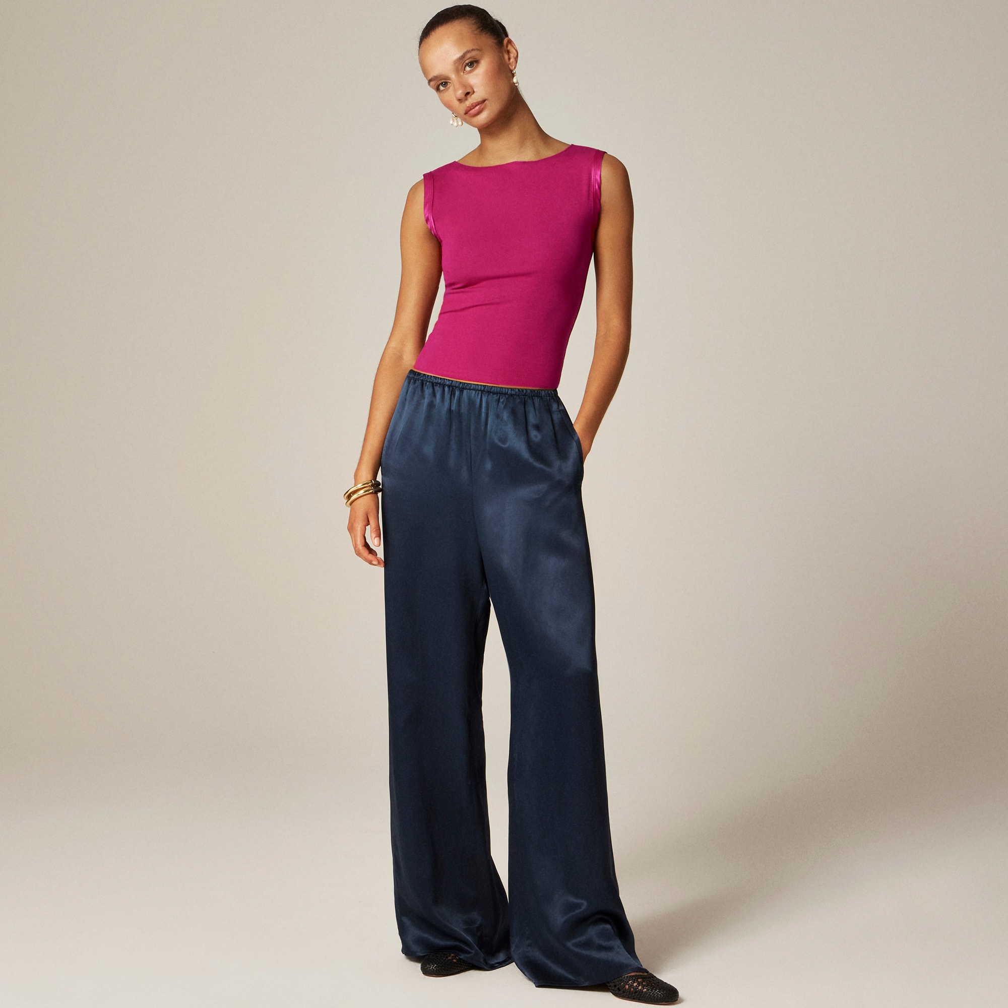 Refined rib shell tank top
