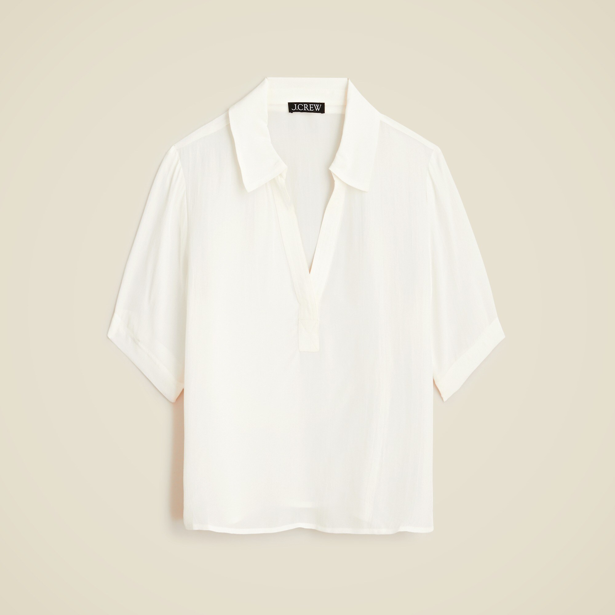 Bungalow popover top in crepe de chine
