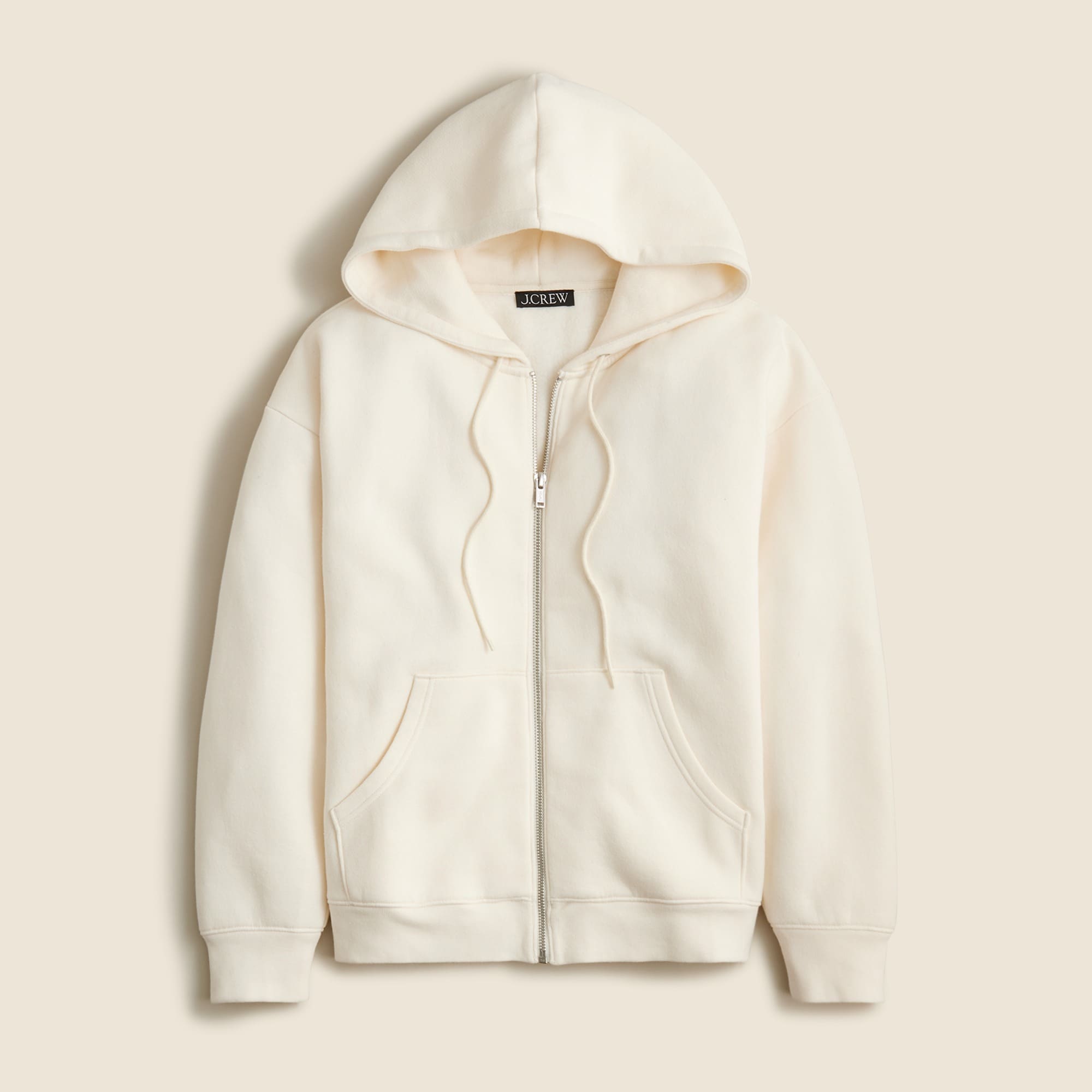J.Crew: Heritage Fleece Zip-up Hoodie For Women