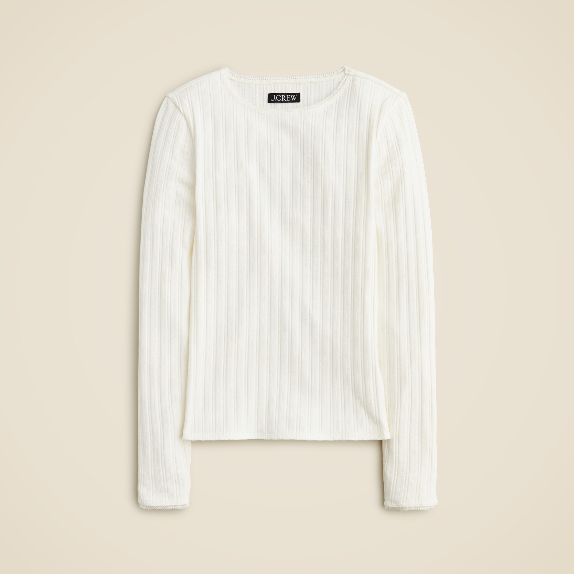 Pointelle Long-sleeve T-shirt For Women | J.Crew