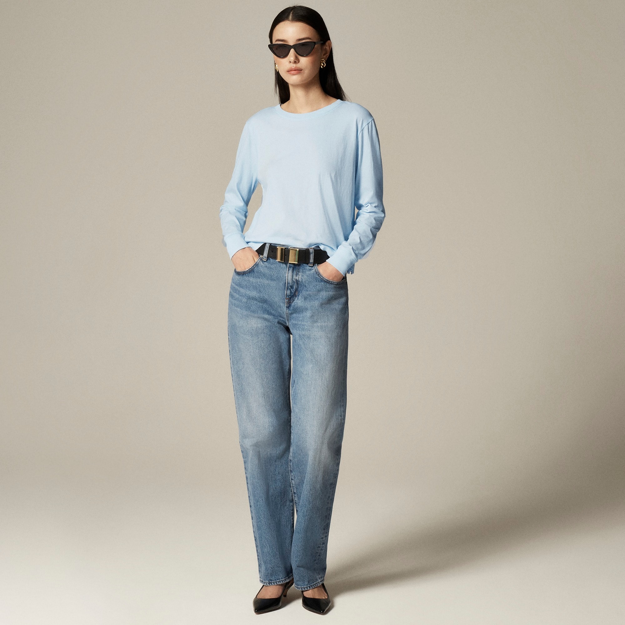 J.Crew: Vintage Jersey Long-sleeve T-shirt For Women
