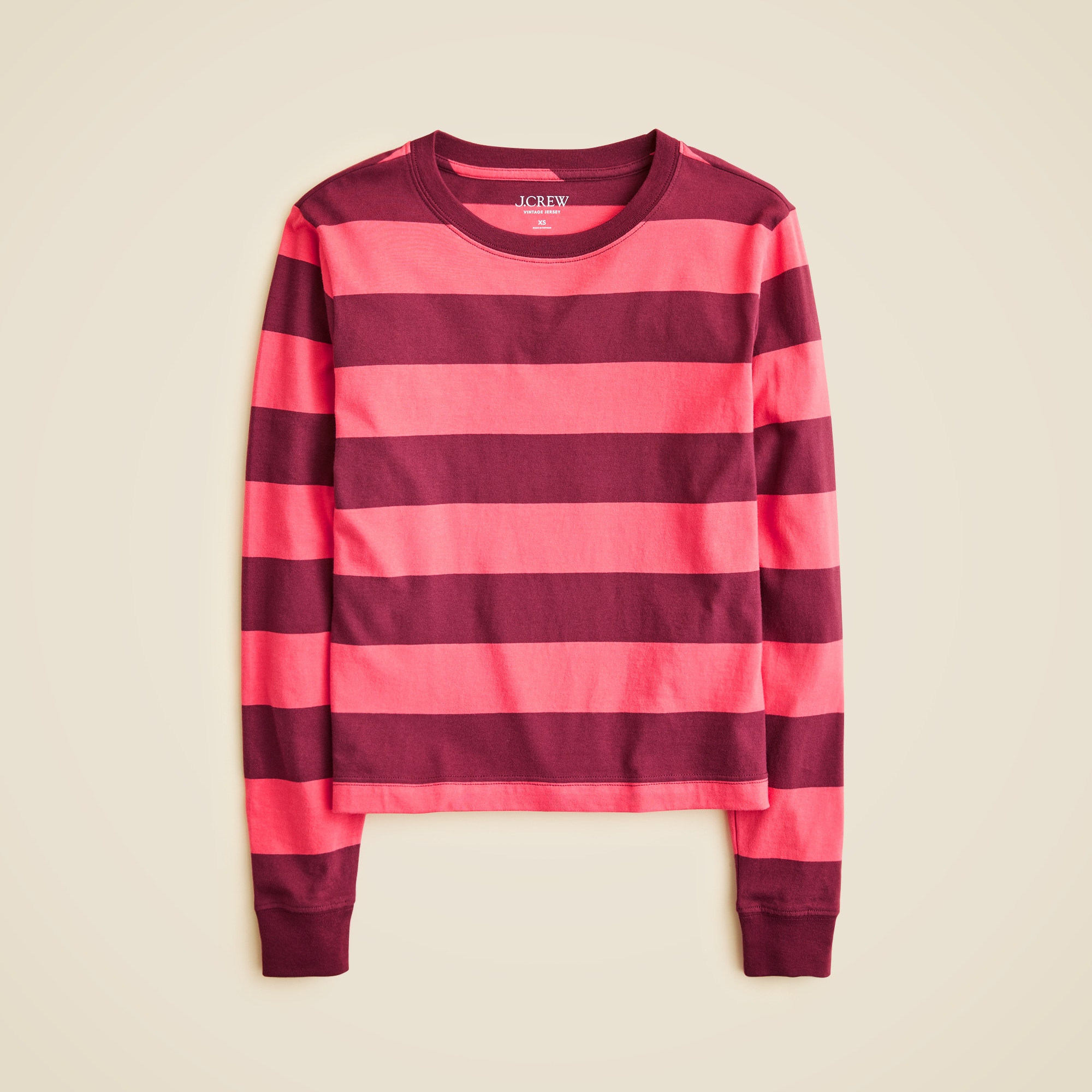 Vintage Jersey Long-sleeve T-shirt In Stripe For Women | J.Crew