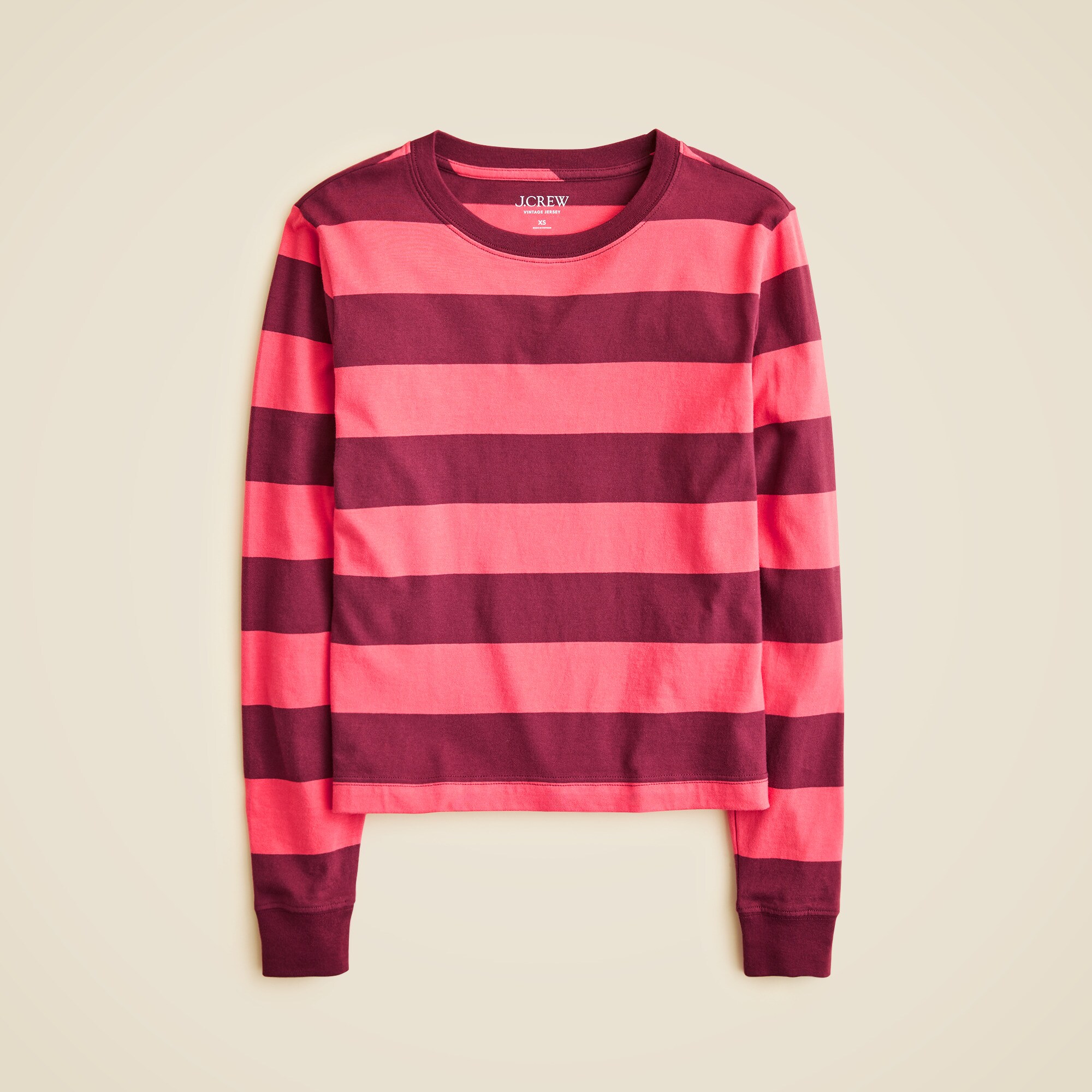 Vintage jersey long-sleeve T-shirt in stripe