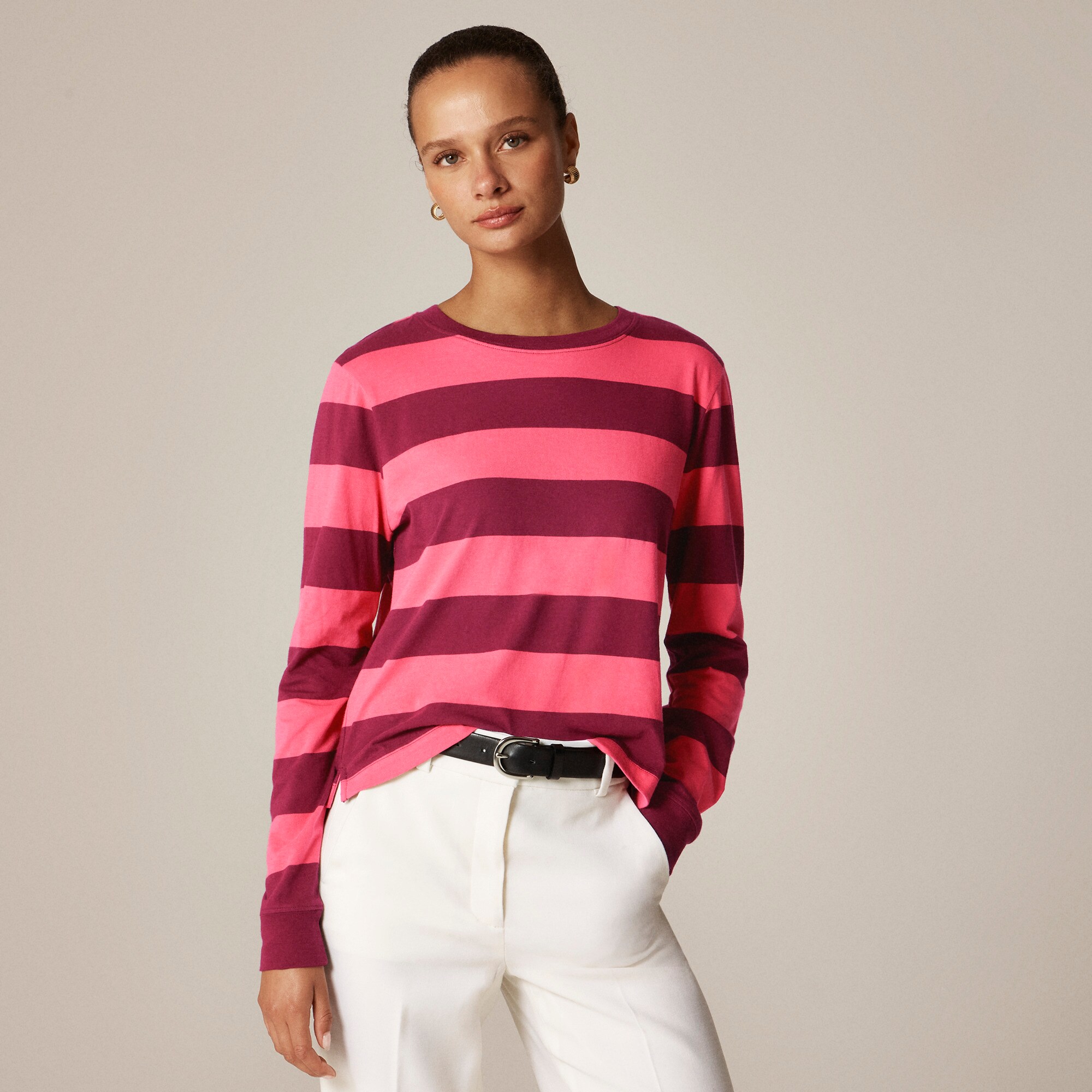 Vintage jersey long-sleeve T-shirt in stripe
