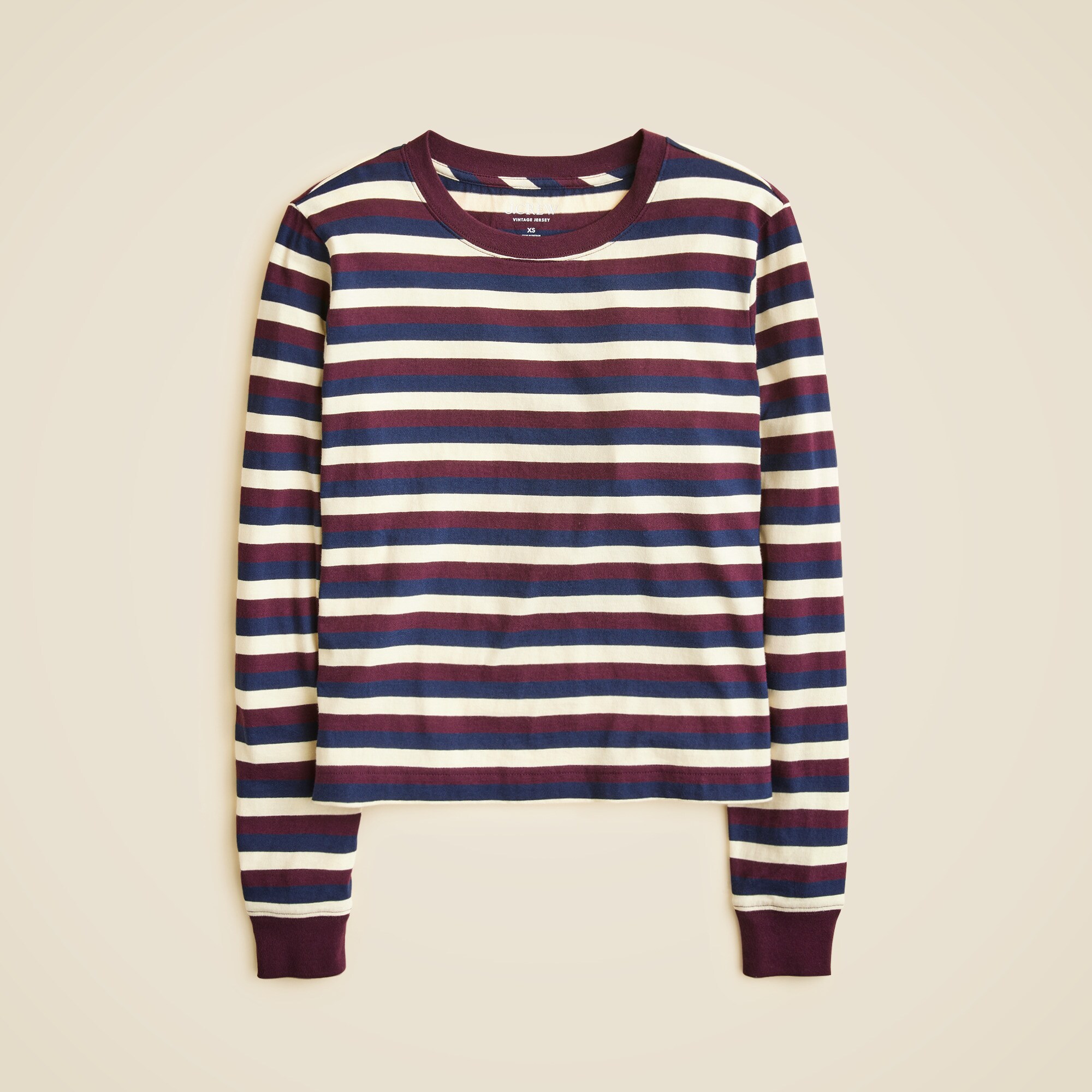  Vintage jersey long-sleeve T-shirt in stripe