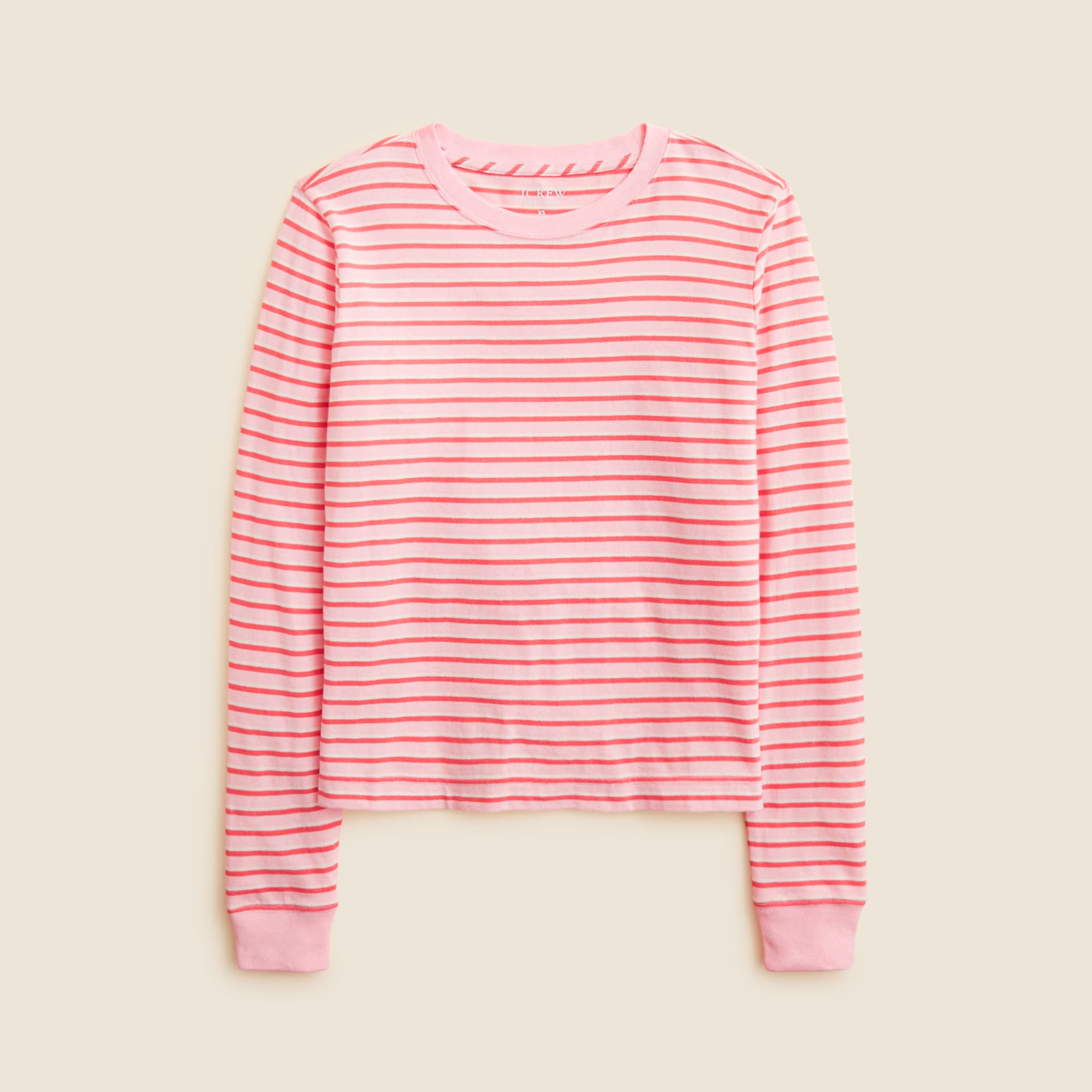 Vintage Jersey Long-sleeve T-shirt In Stripe For Women | J.Crew