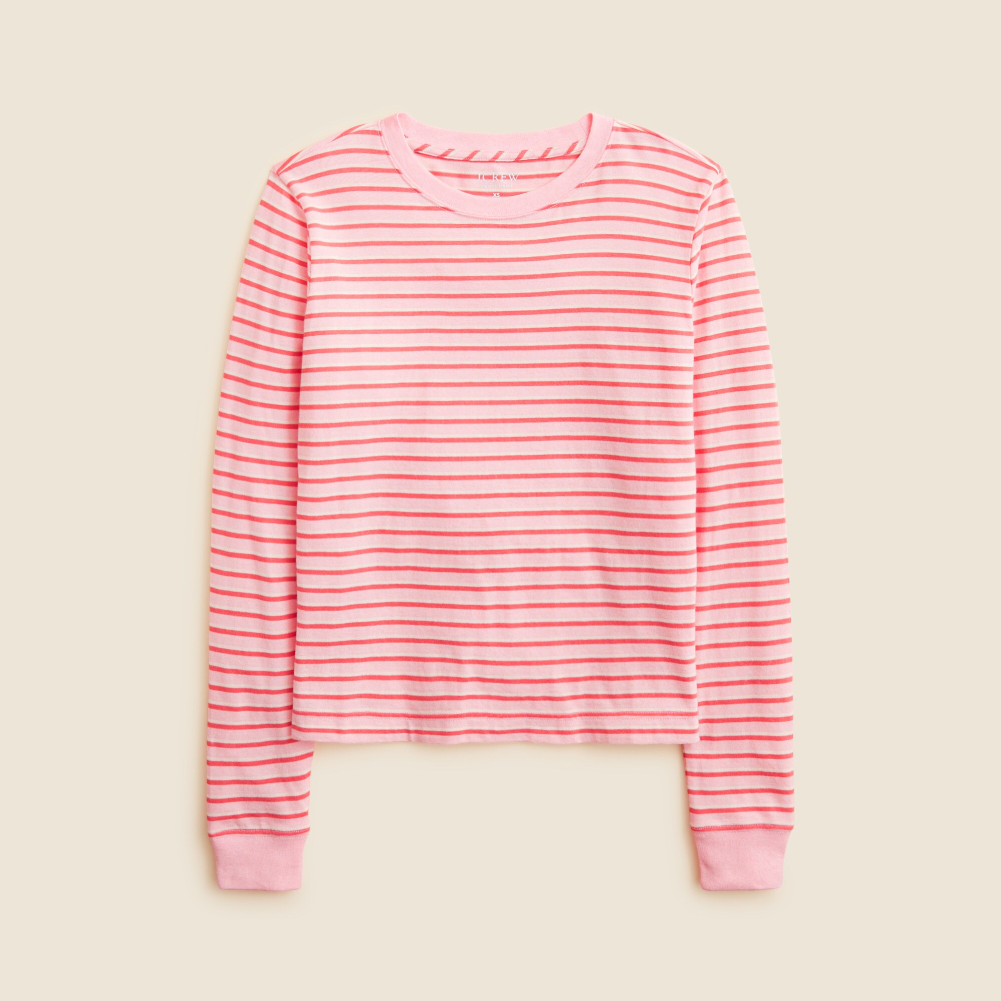 Vintage jersey long-sleeve T-shirt in stripe