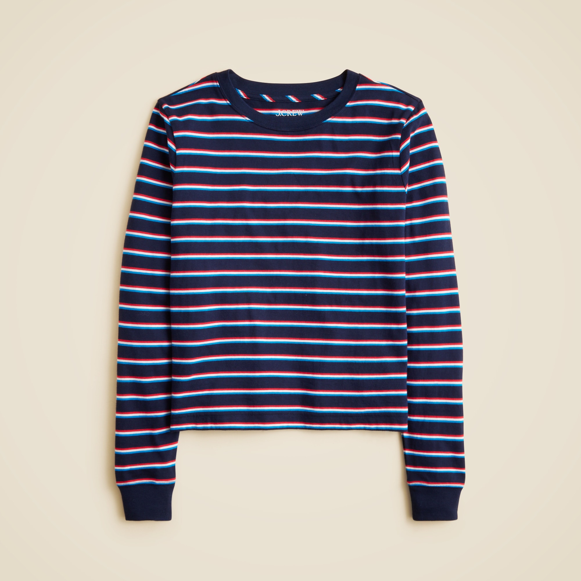 Vintage jersey long-sleeve T-shirt in stripe - thumbnail 3