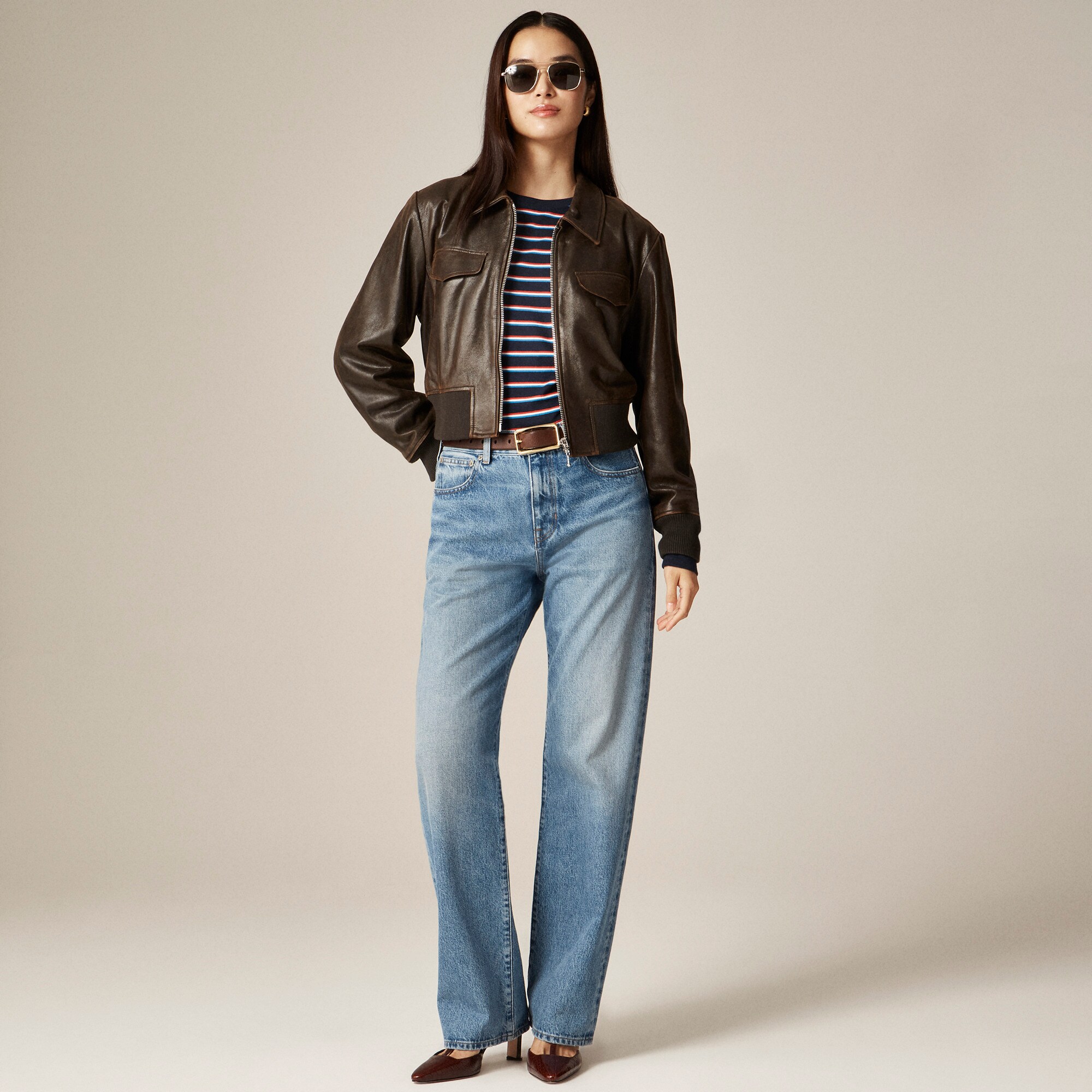 Vintage jersey long-sleeve T-shirt in stripe