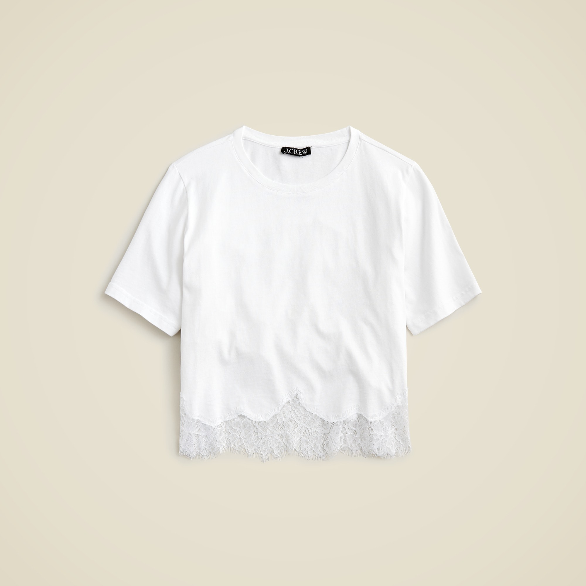 Lace-trim T-shirt