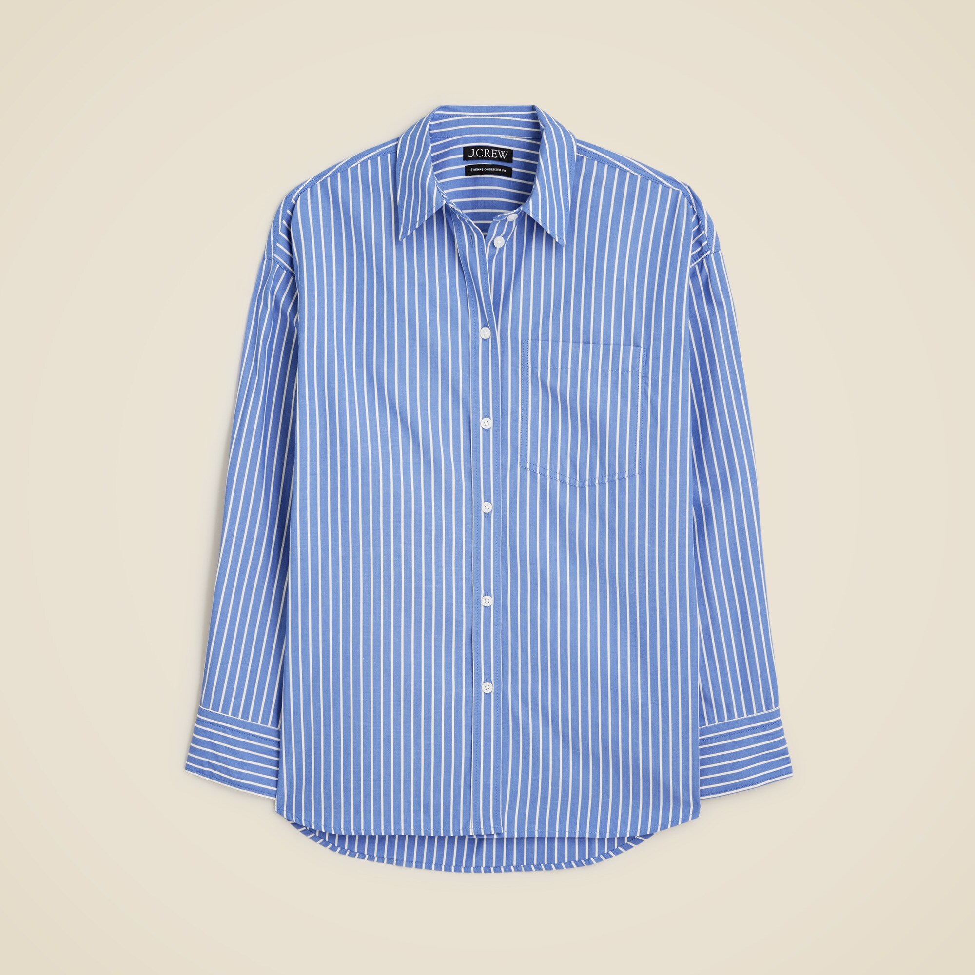 Étienne oversized shirt in striped cotton poplin