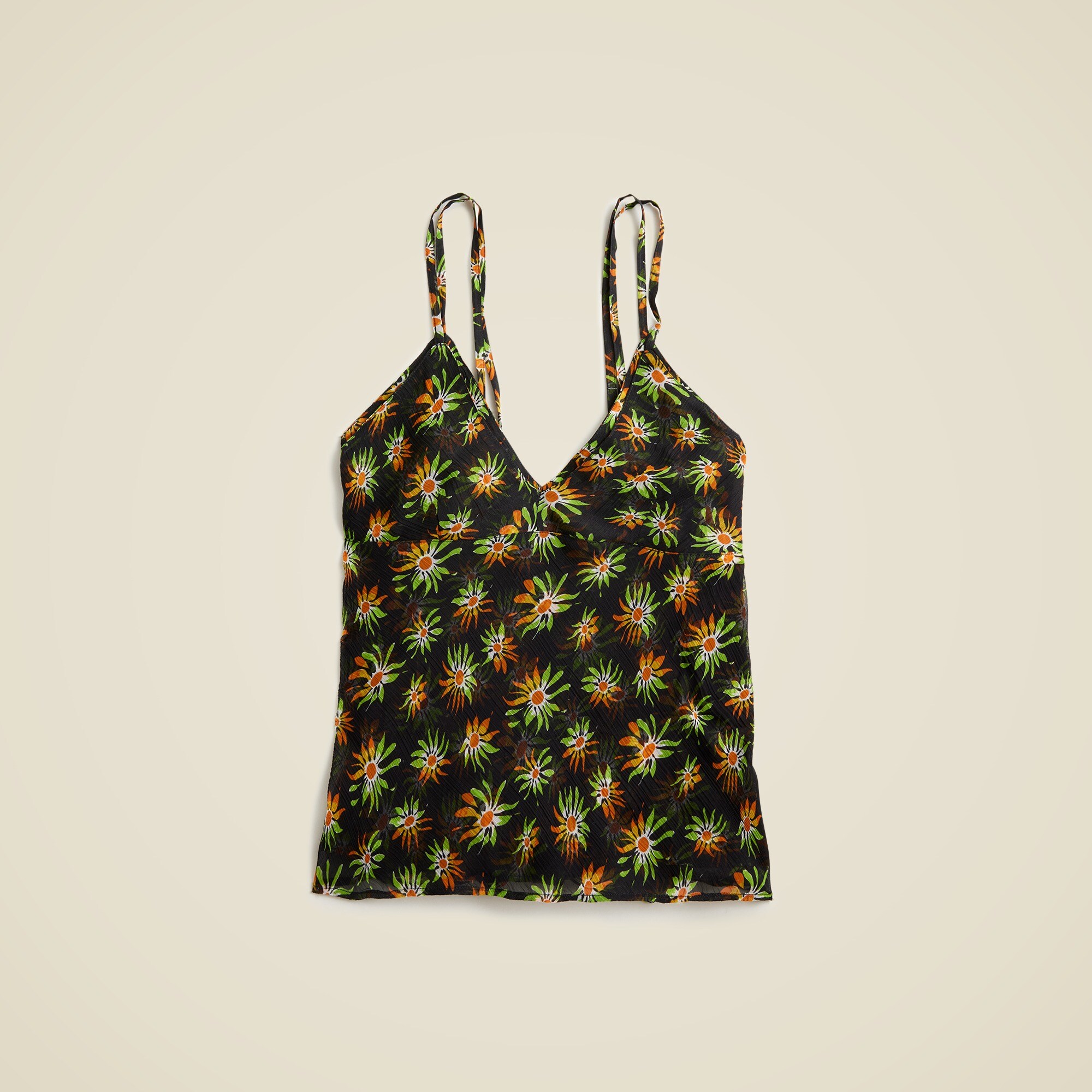 J.Crew: Crinkle Chiffon Camisole Top In Sunburst Floral For