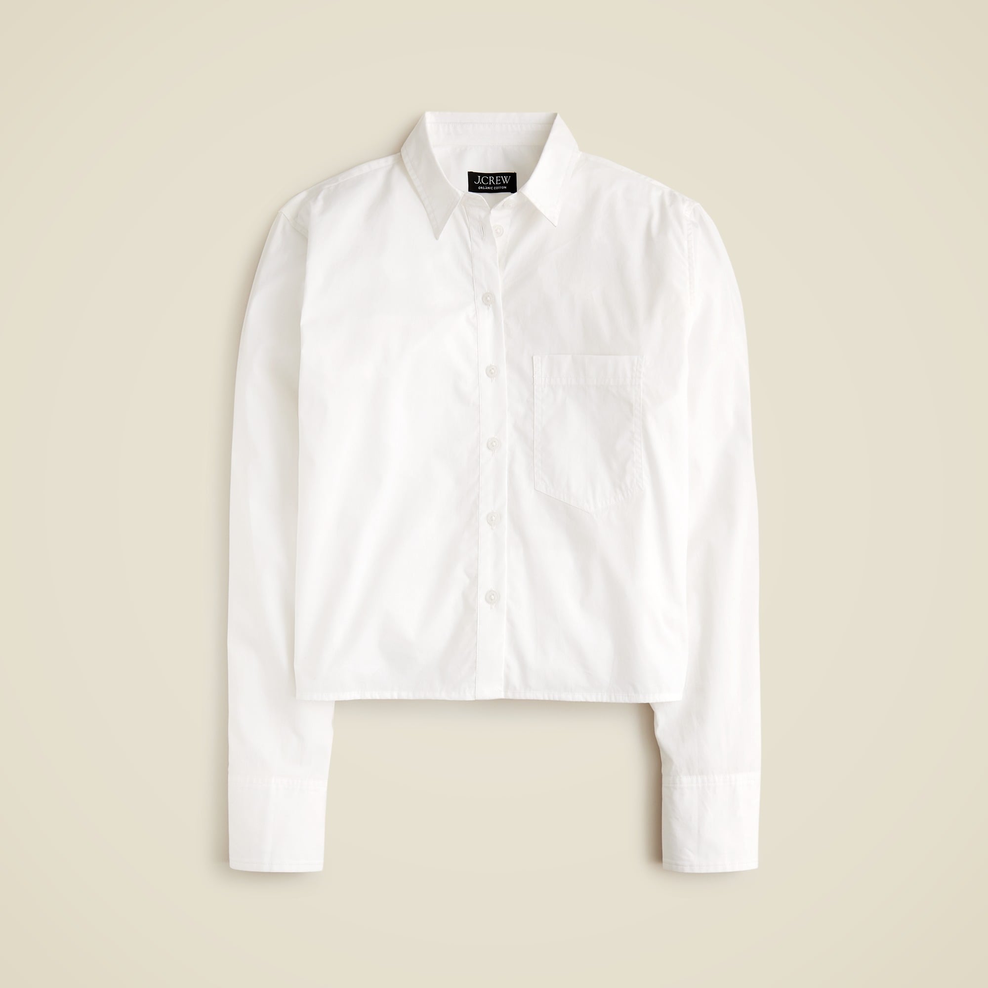 Cropped button-up shirt