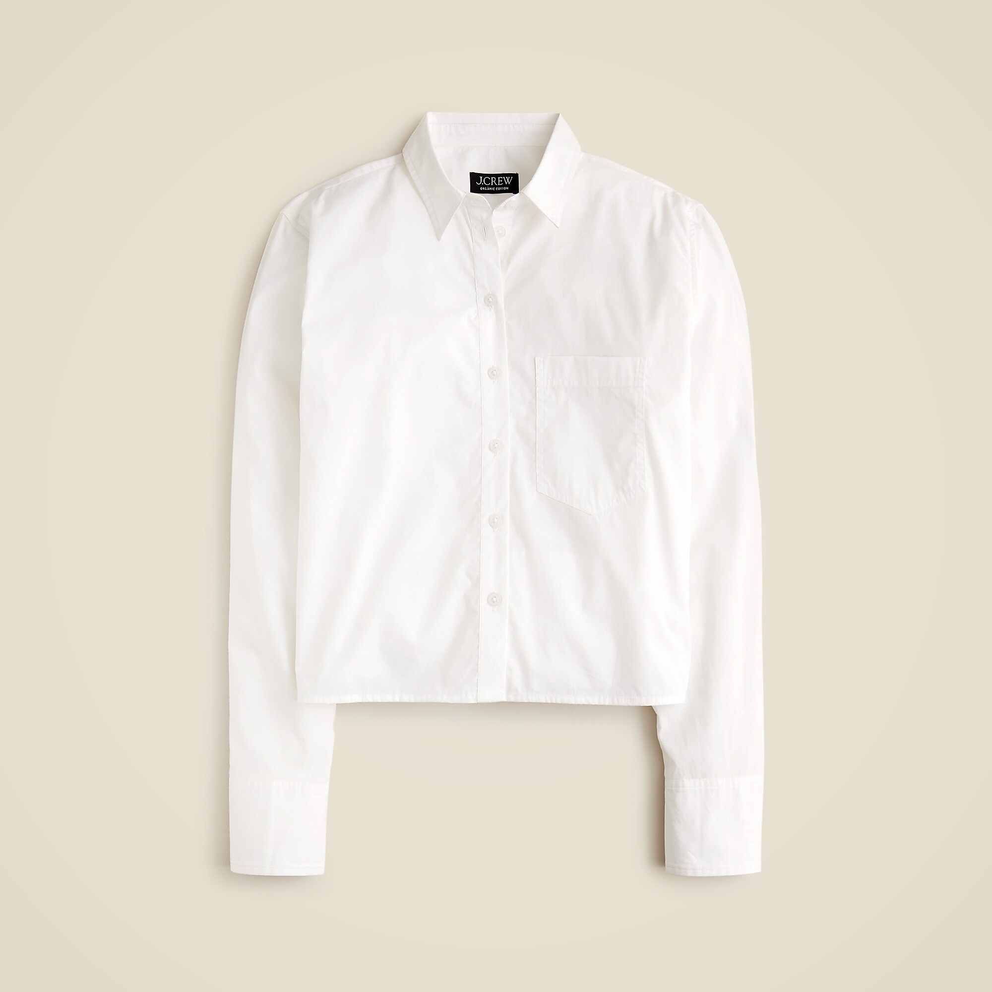 Cropped button-up shirt