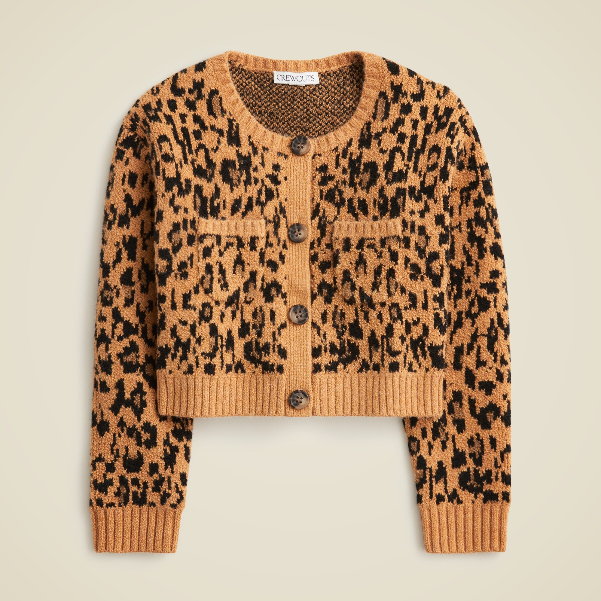 Girls' Jacquard Cardigan In Leopard For Girls | J.Crew