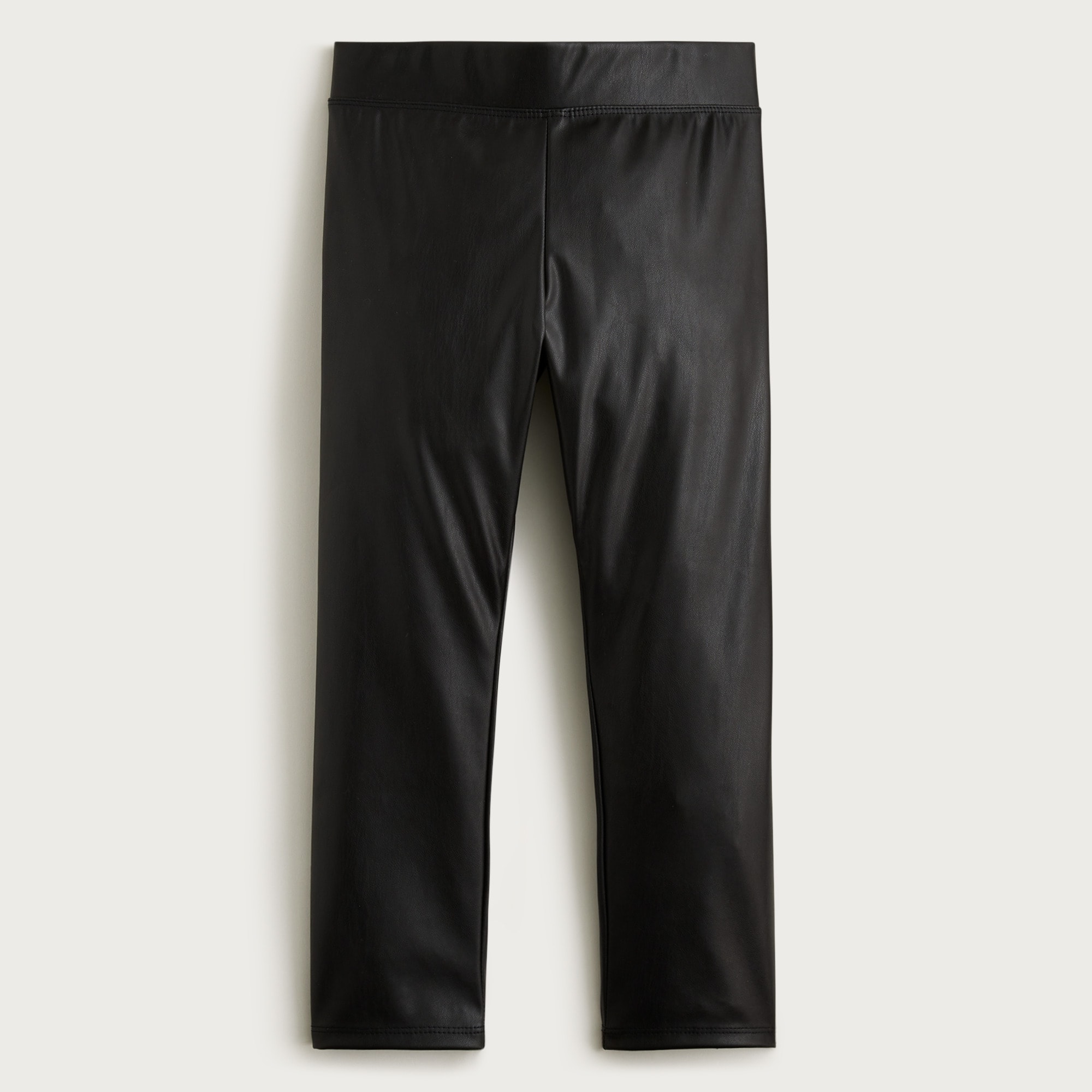 Girls' faux-leather leggings