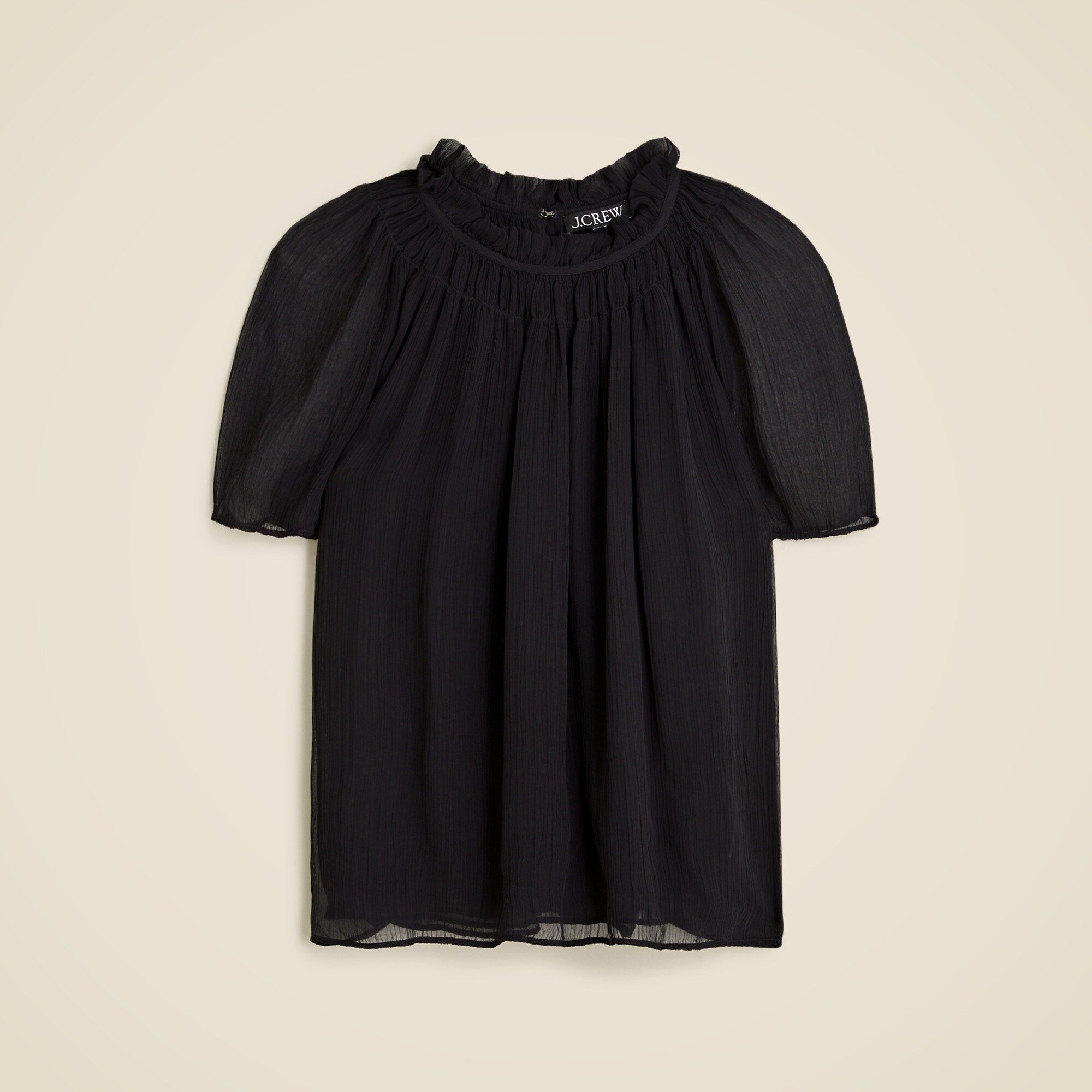 Crinkle Chiffon Smocked Top For Women | J.Crew